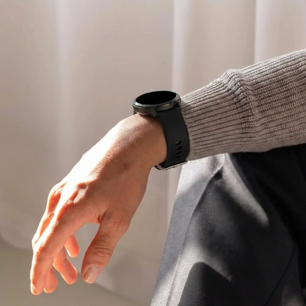 Bandz Bracelet silicone 'Classic' Garmin Vivomove 3s (noir)