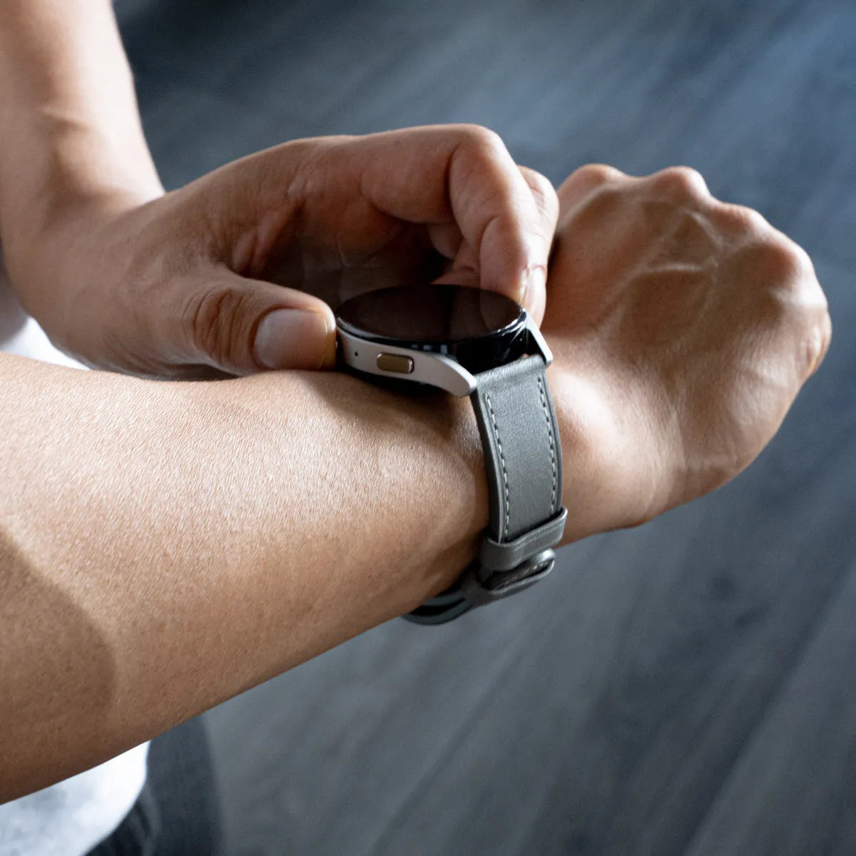 Bracelet cuir moderne Amazfit Bip 6 (gris)