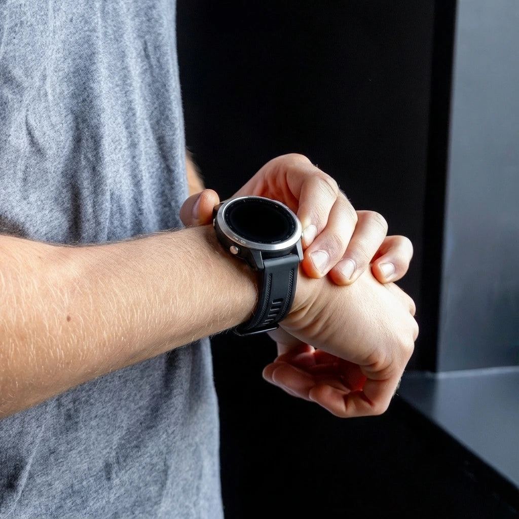Bracelet silicone Garmin Fenix 7s (noir)