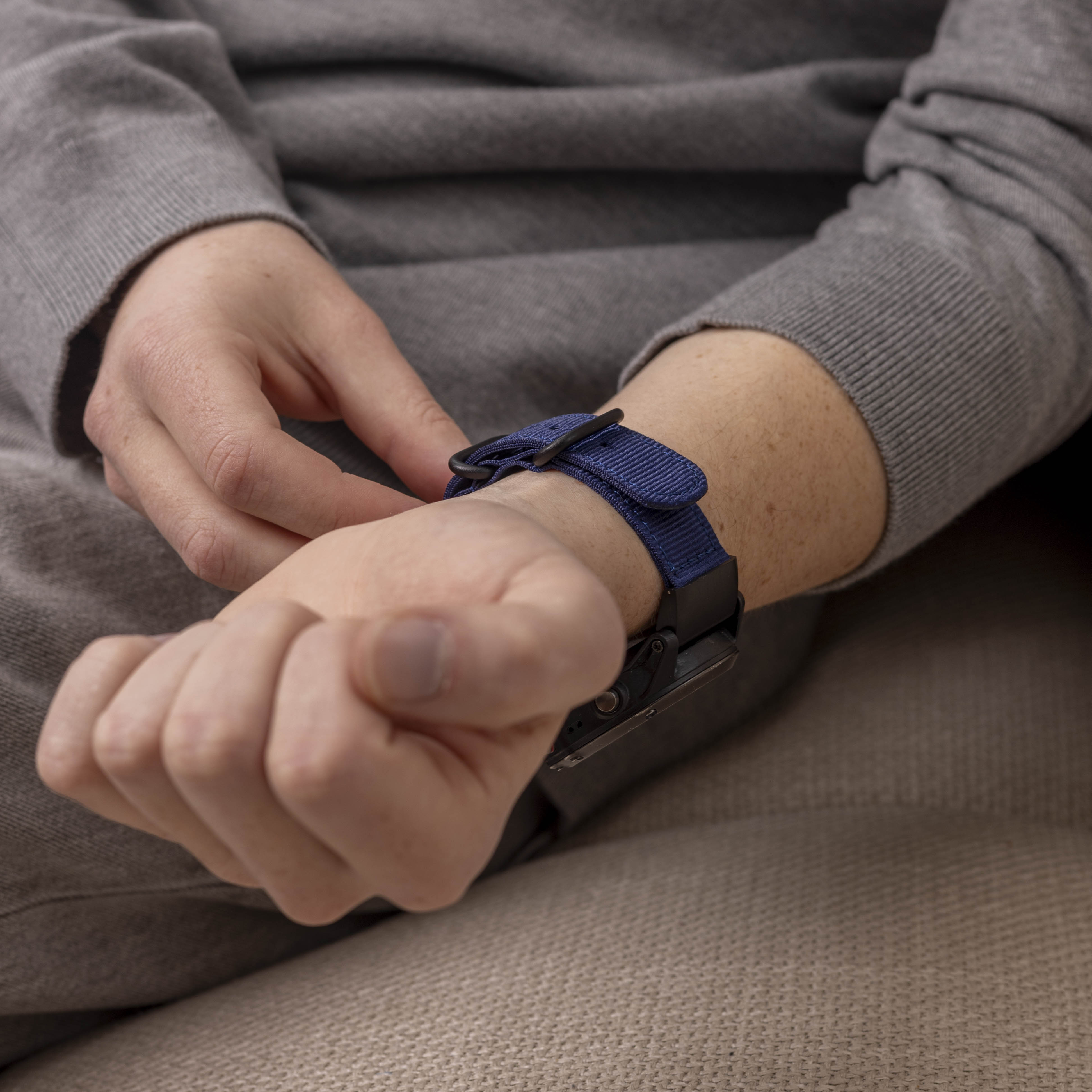 Bracelet nylon boucle Garmin Enduro 1 / 2 / 3 (bleu)