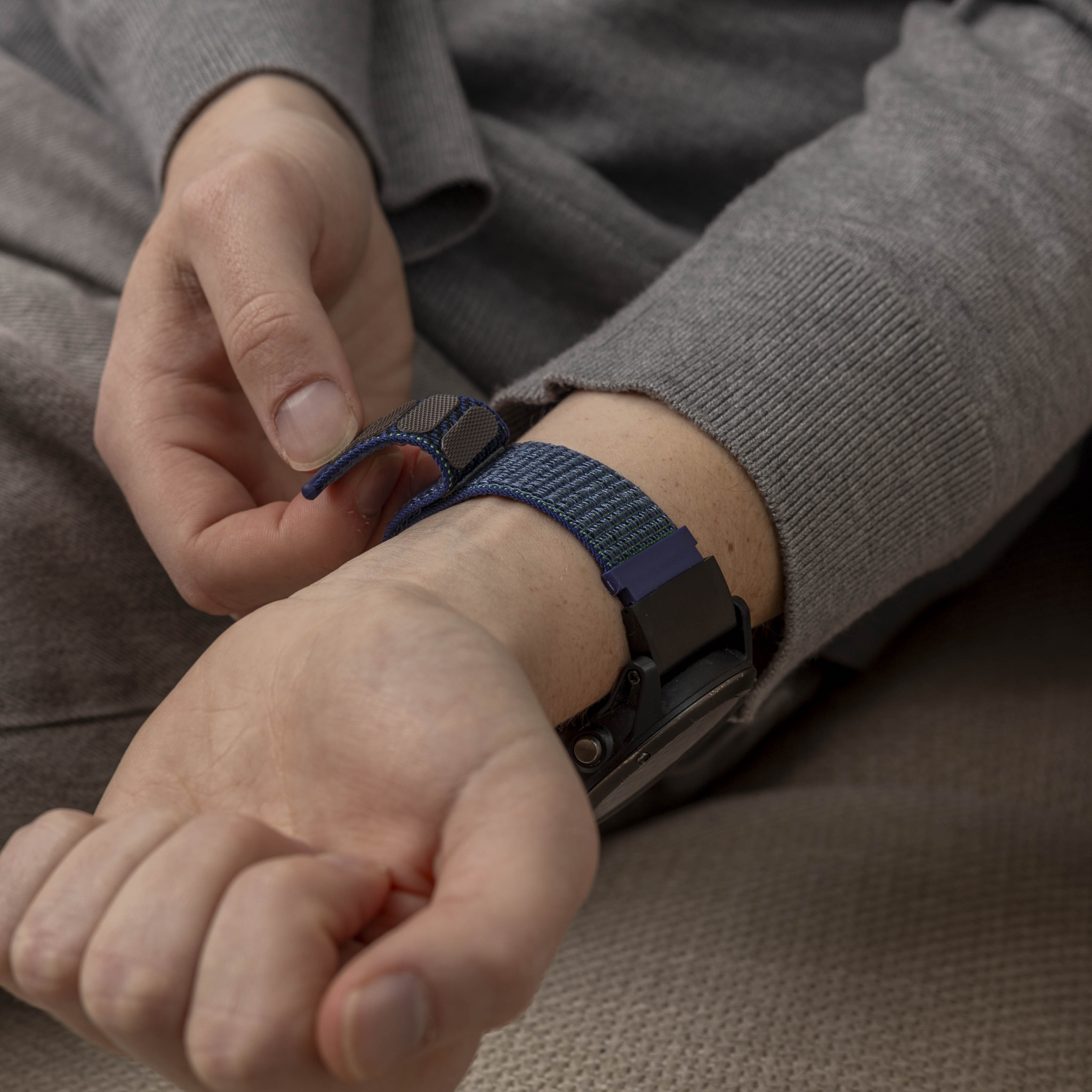 Bracelet nylon boucle Garmin Enduro 1 / 2 / 3 (bleu)