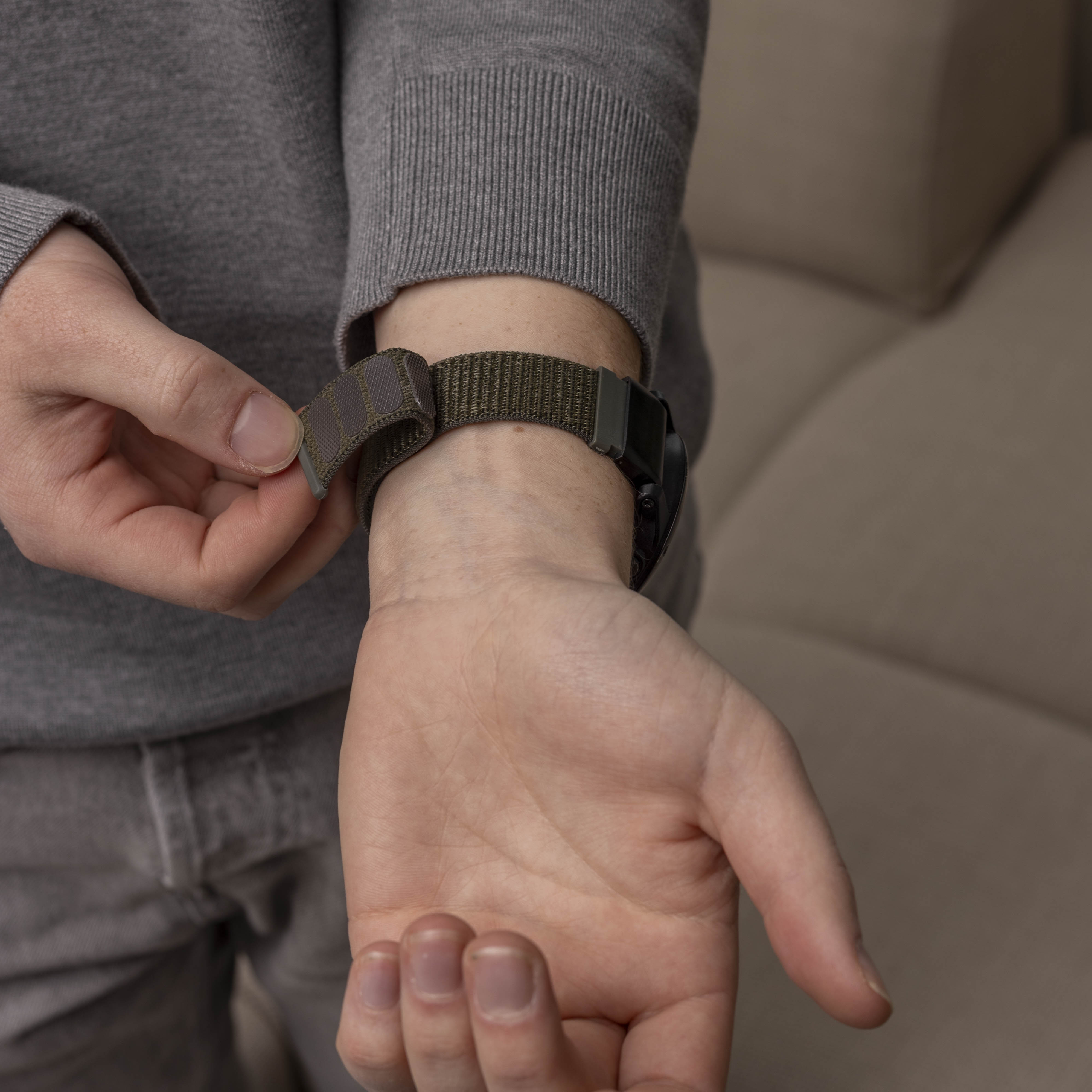 Bracelet nylon Garmin Instinct 3 - 50mm (vert armée)