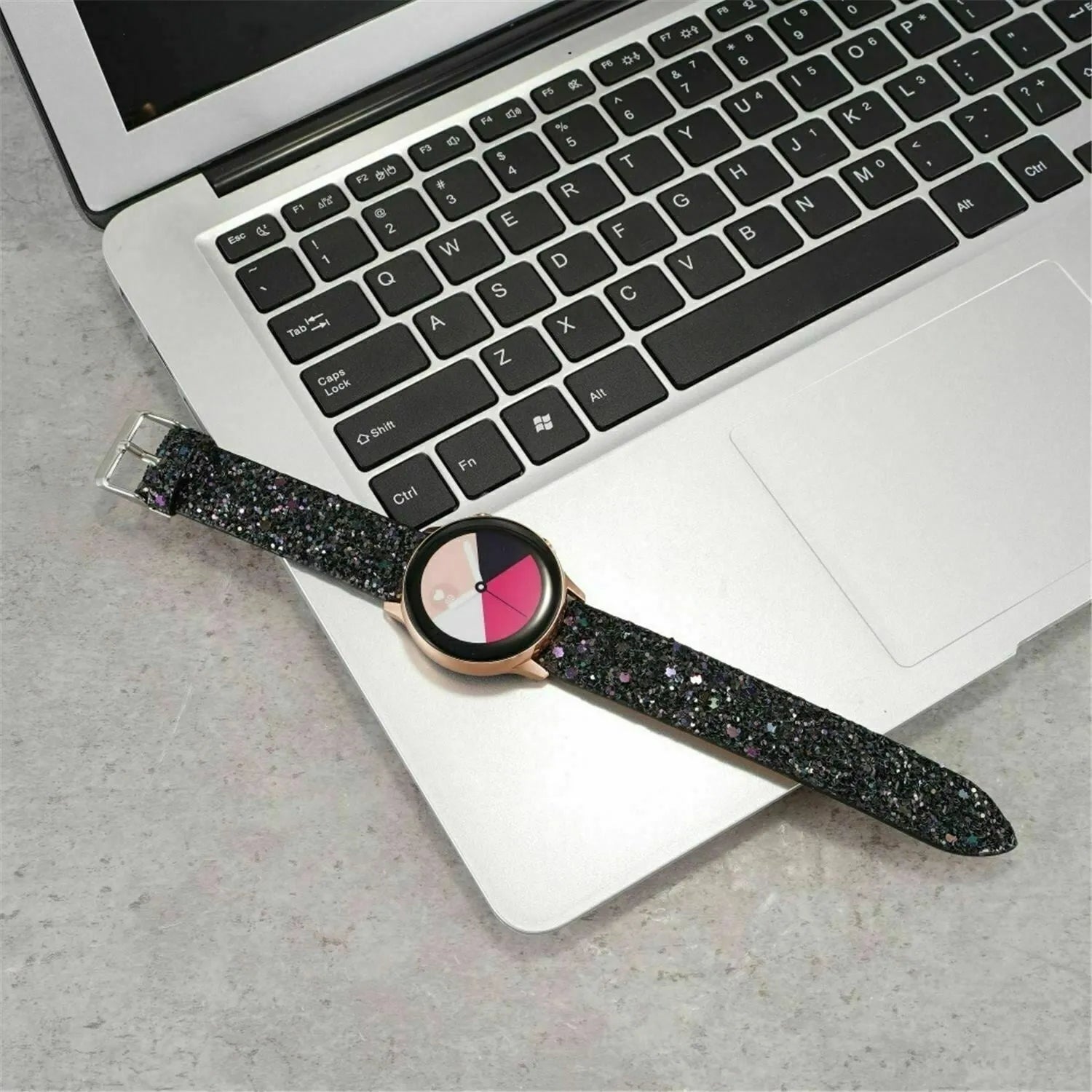 Leather Strap with Glitters, black, lifestyle photo
