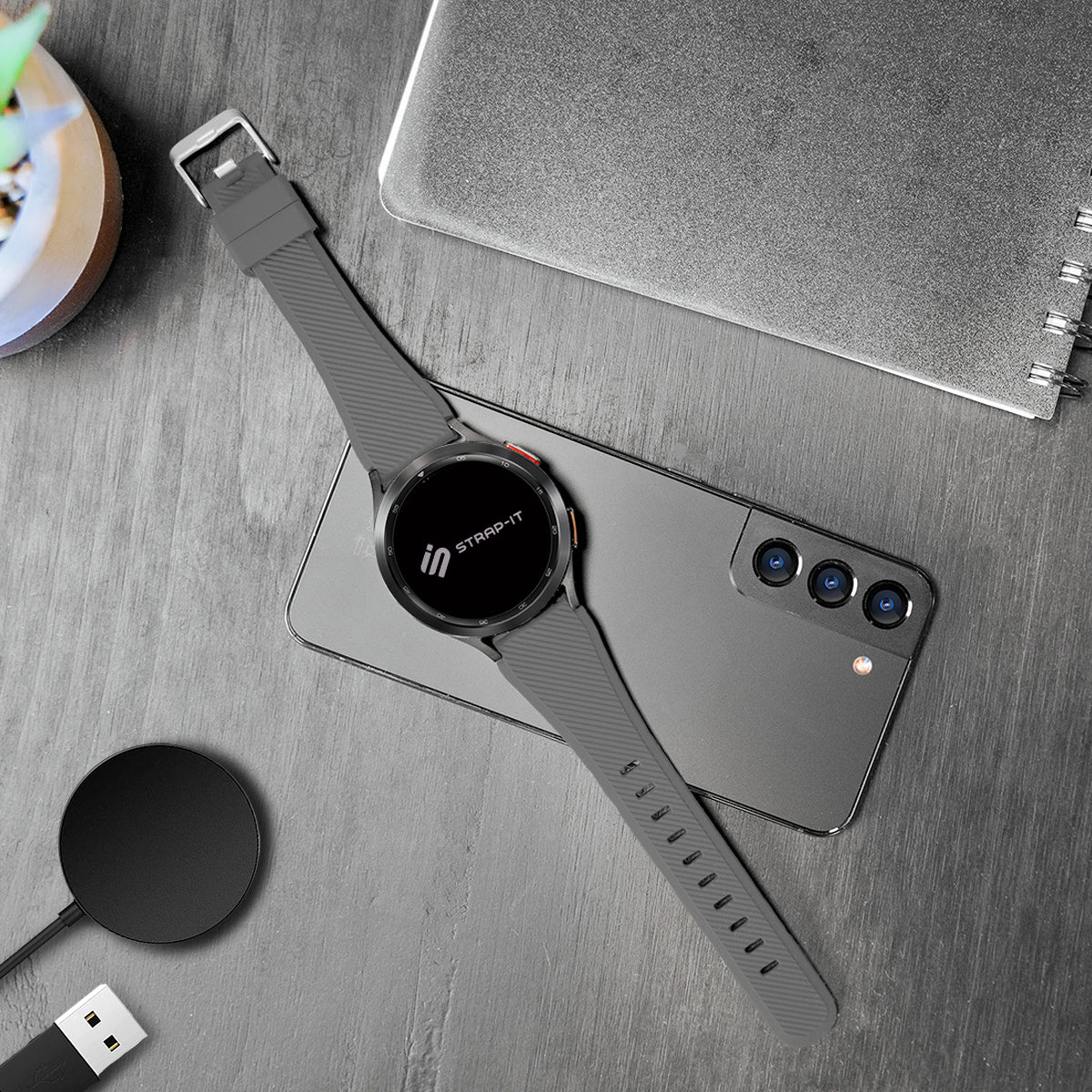 Amazfit Active 2 Twill Silicone Strap (Grey)