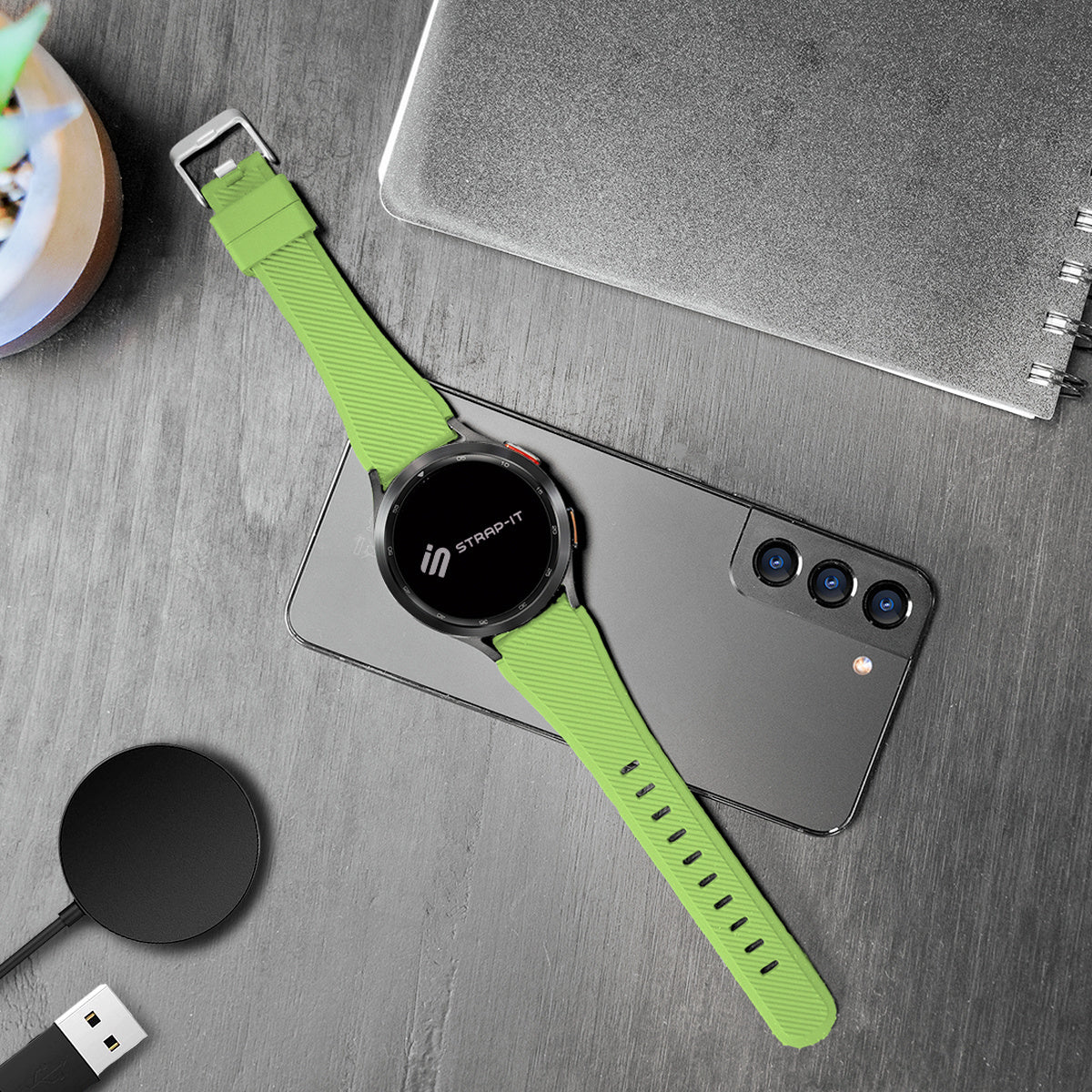 Bracelet silicone sergé Redmi Watch 5 Lite (vert clair)