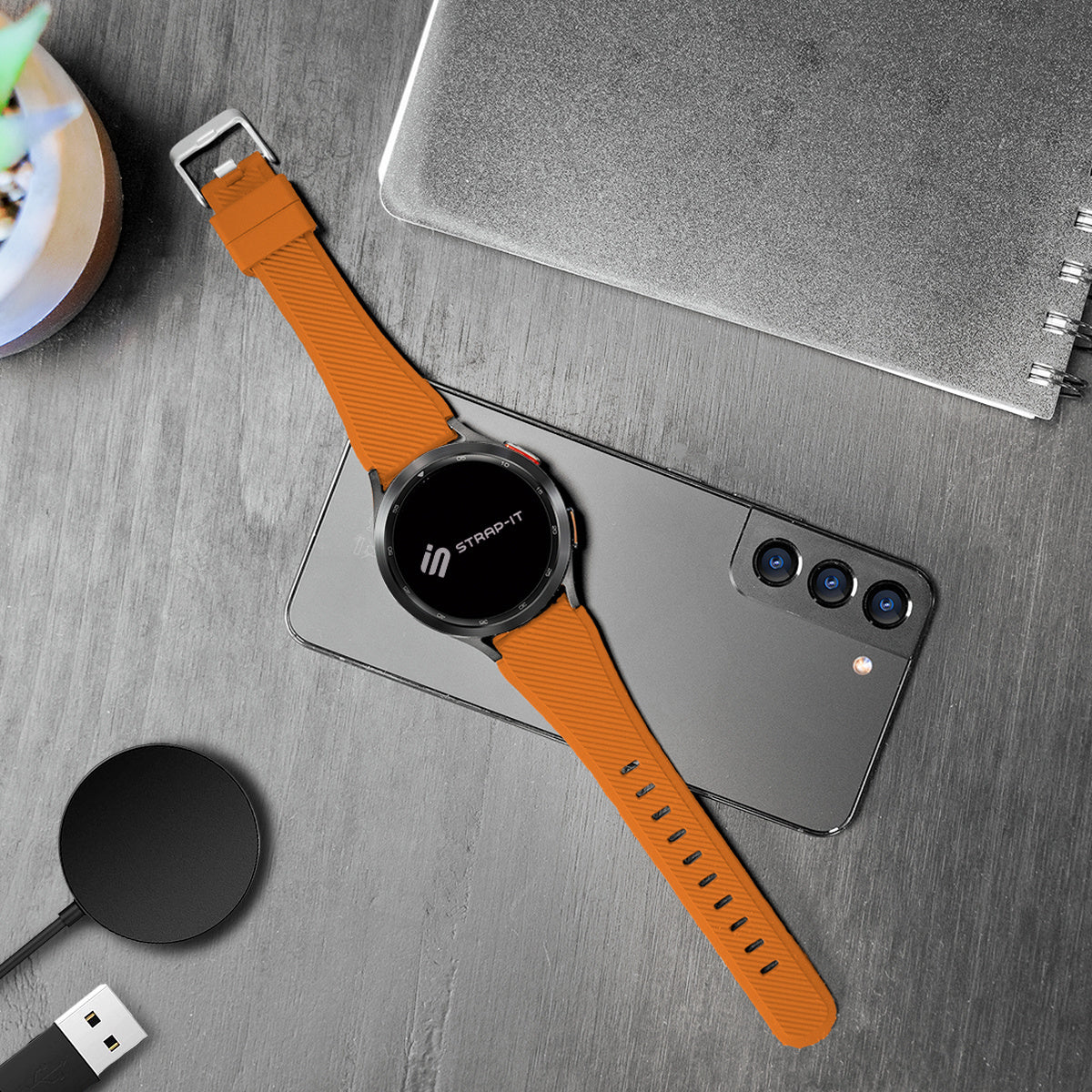 Bracelet twill silicone Amazfit Balance Ultra (orange)