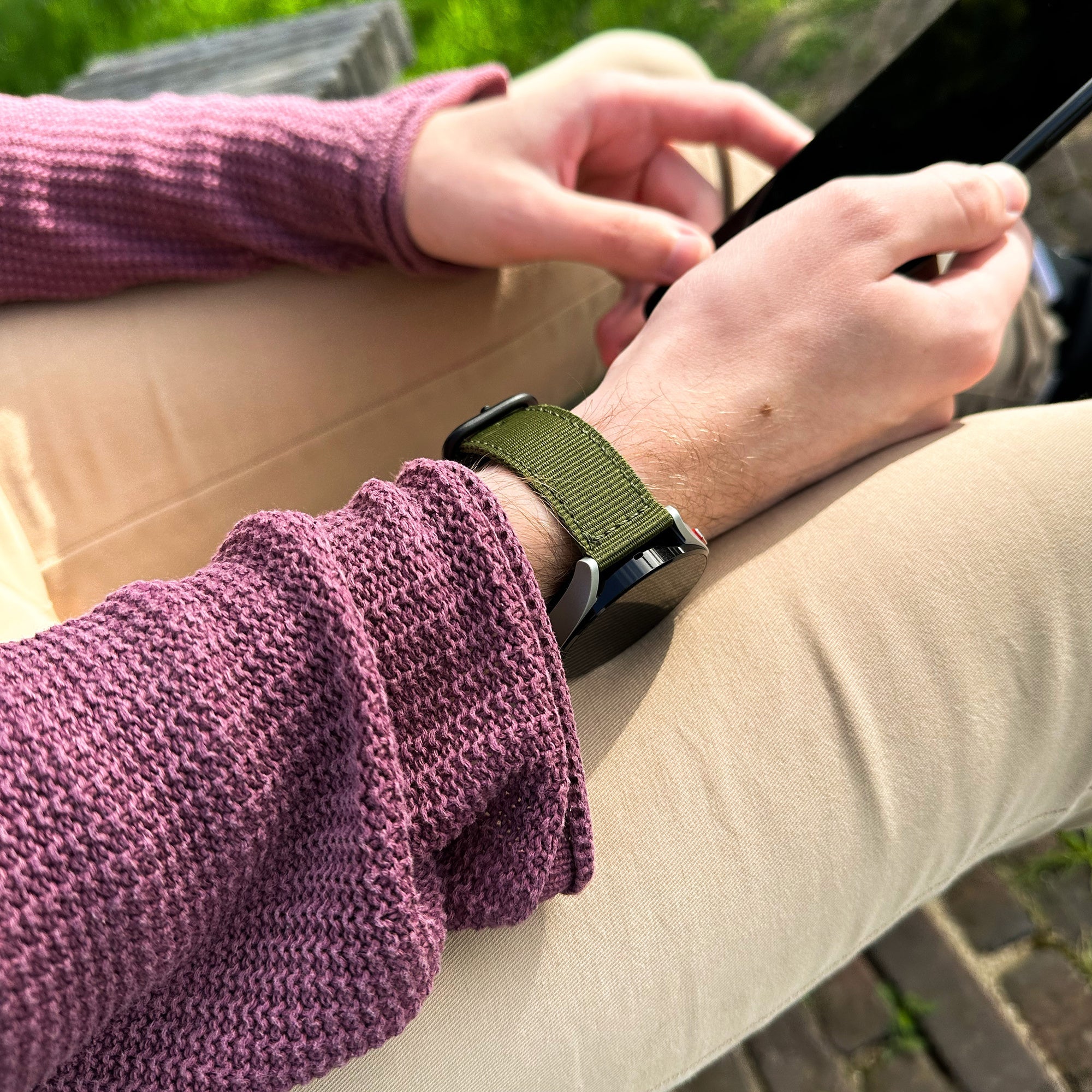Bracelet nylon à boucle Huawei Watch GT 7 - 46mm (vert)