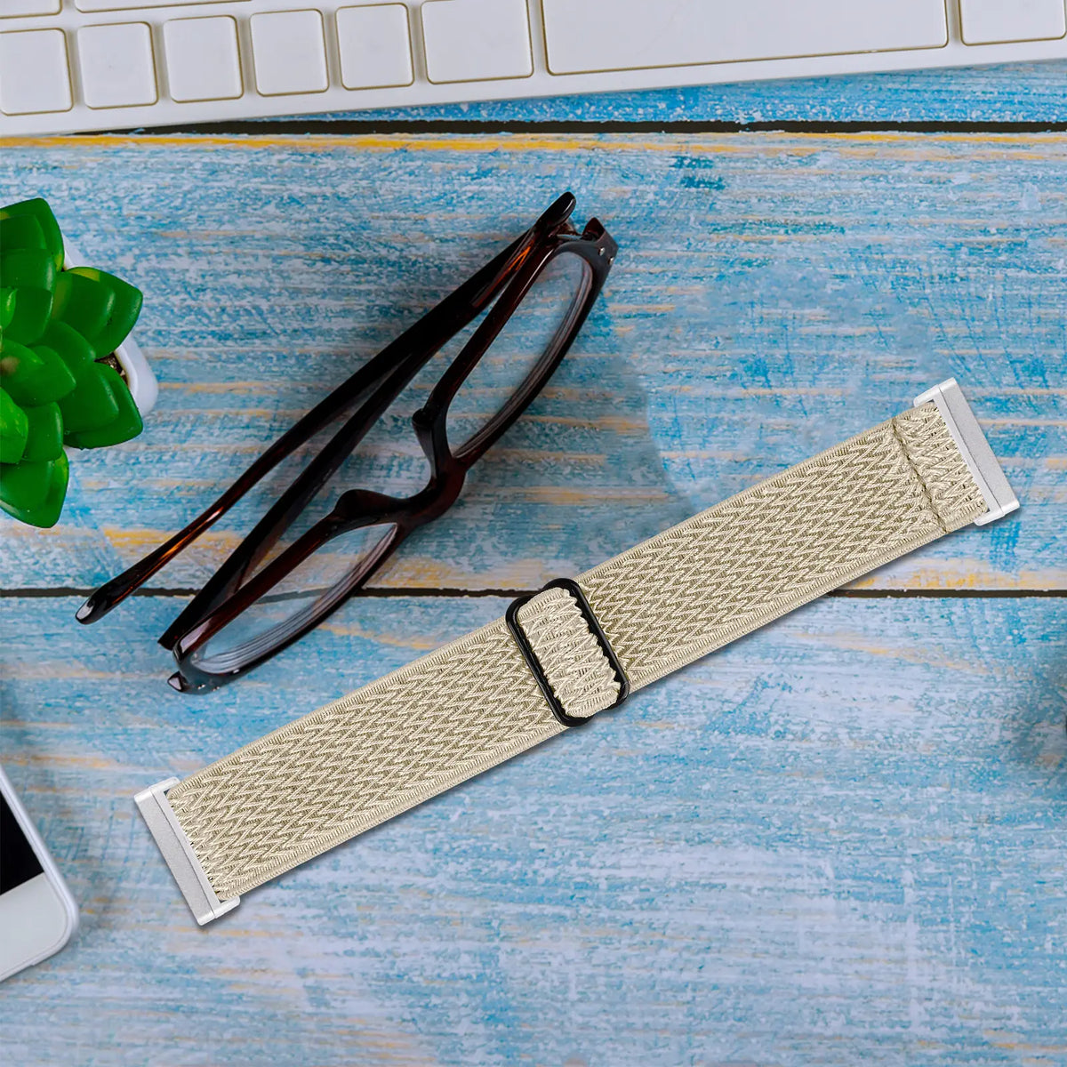 Nylon Elastic Strap, beige, lifestyle photo