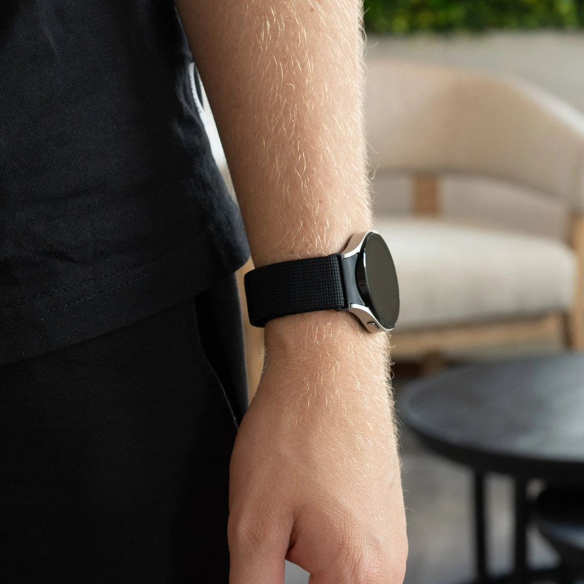 Alpine Nylon Strap, black, lifestyle photo