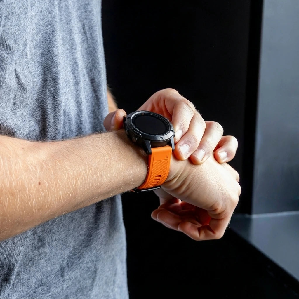 Bracelet silicone Garmin Fenix 5 / 6 (orange)