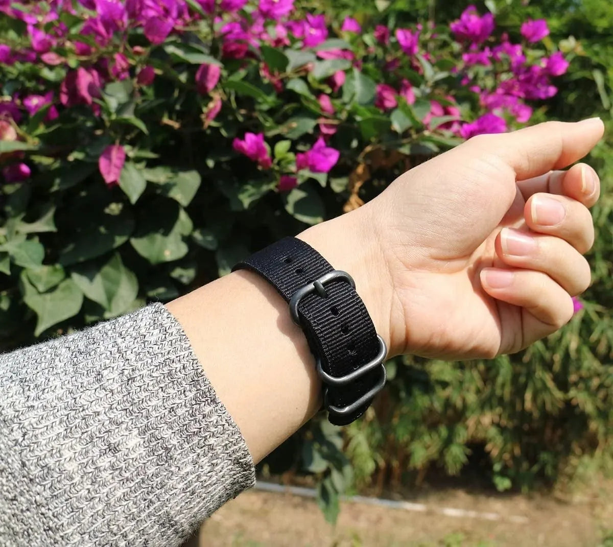 Bracelet nylon avec boucle Honor Magic Watch 2 (noir)