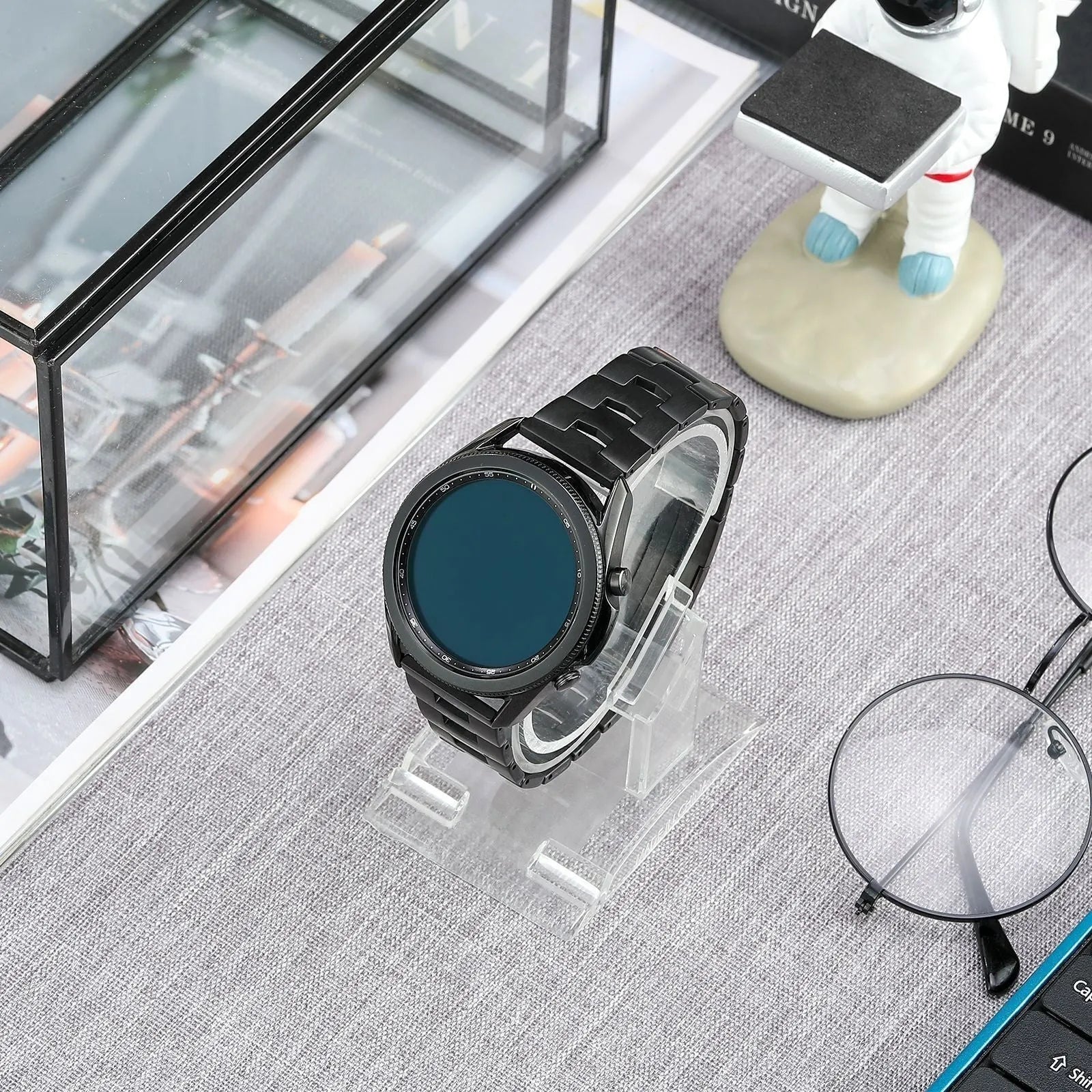 Bracelet titane grain (fermoir plat) Suunto Nautic S (noir)