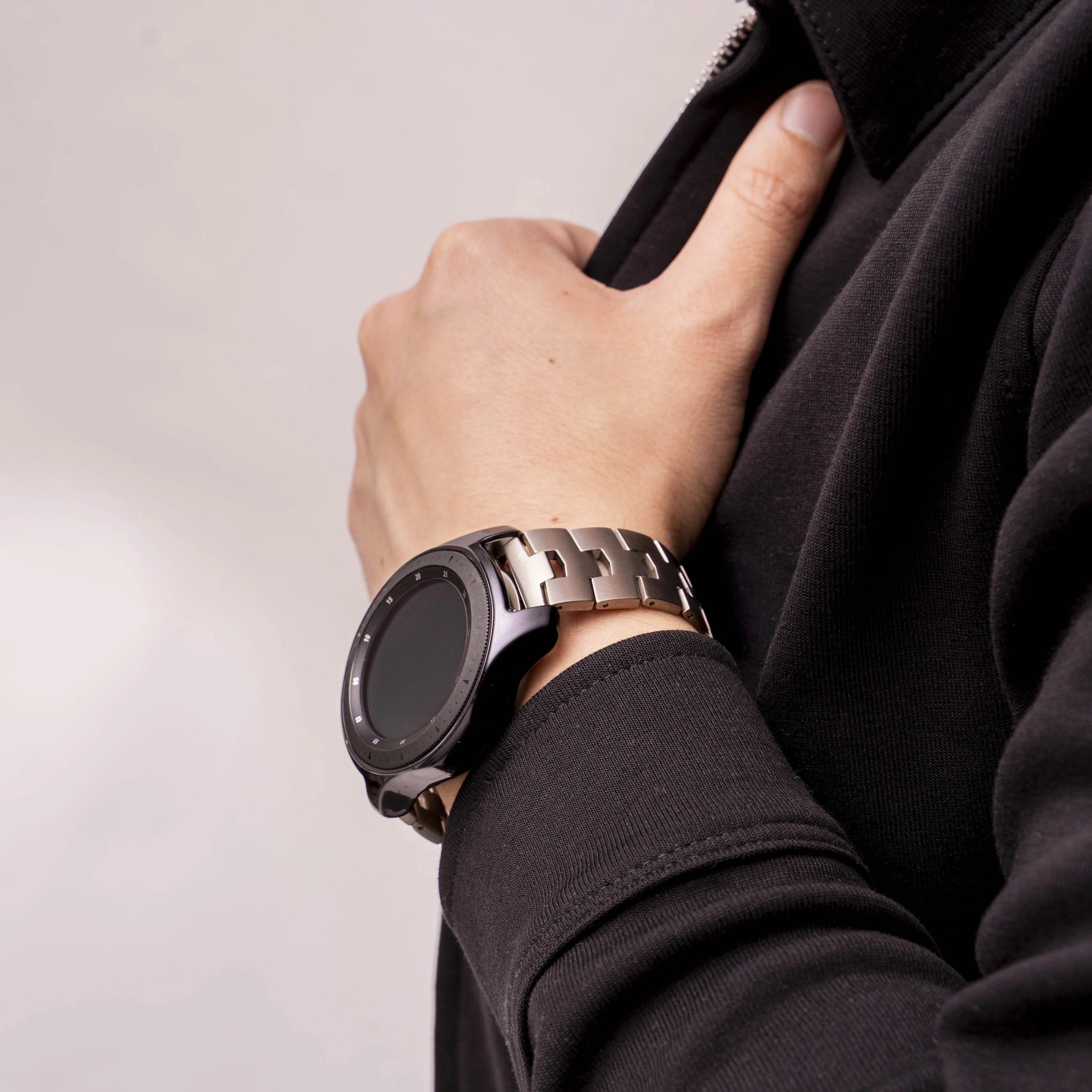 Bracelet titane grain (Boucle plate) Amazfit Bip 6 (argent)
