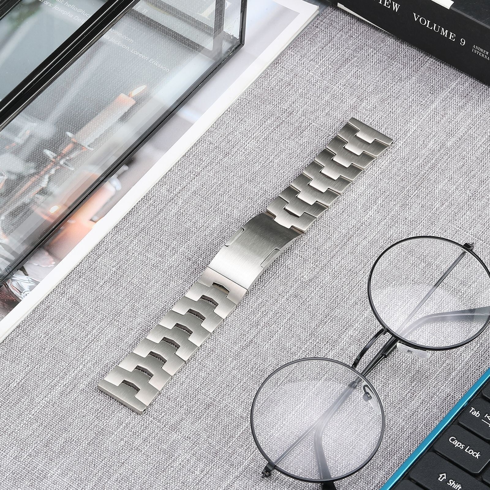 Bracelet titane granulé Xiaomi Watch 2 Pro (boucle plate) (argent)
