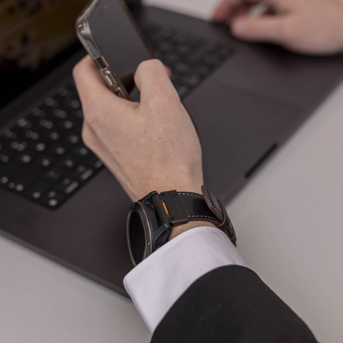Genuine Leather Strap, black, lifestyle photo