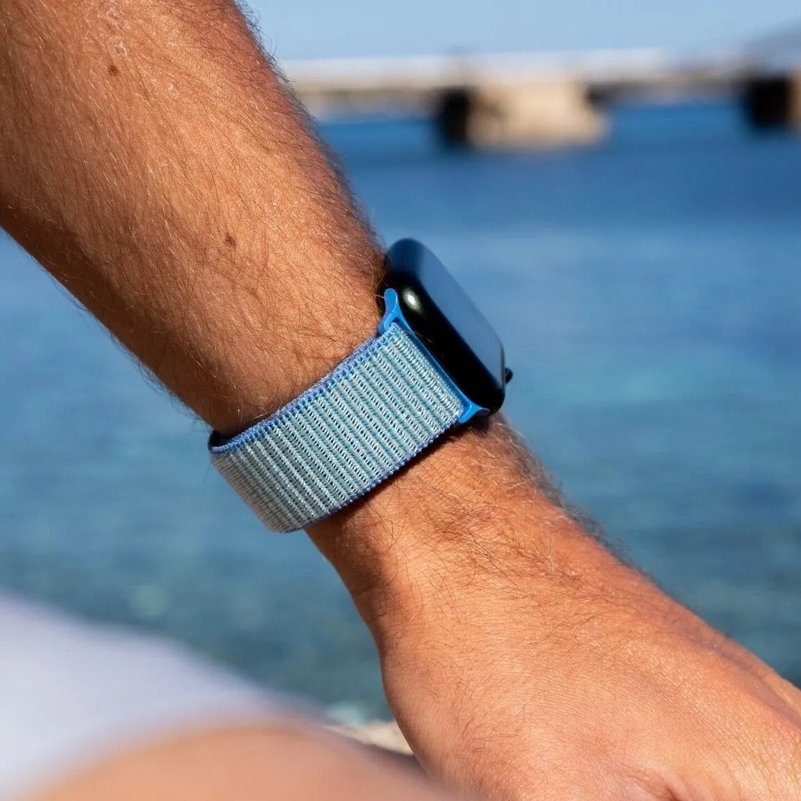 Nylon Strap, light blue, lifestyle photo