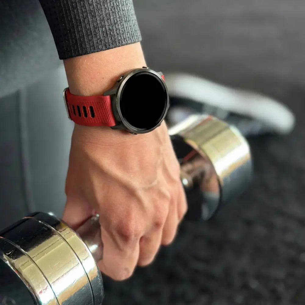 Bandz Bracelet sport avec boucle Garmin Vivomove 3s (rouge/noir)