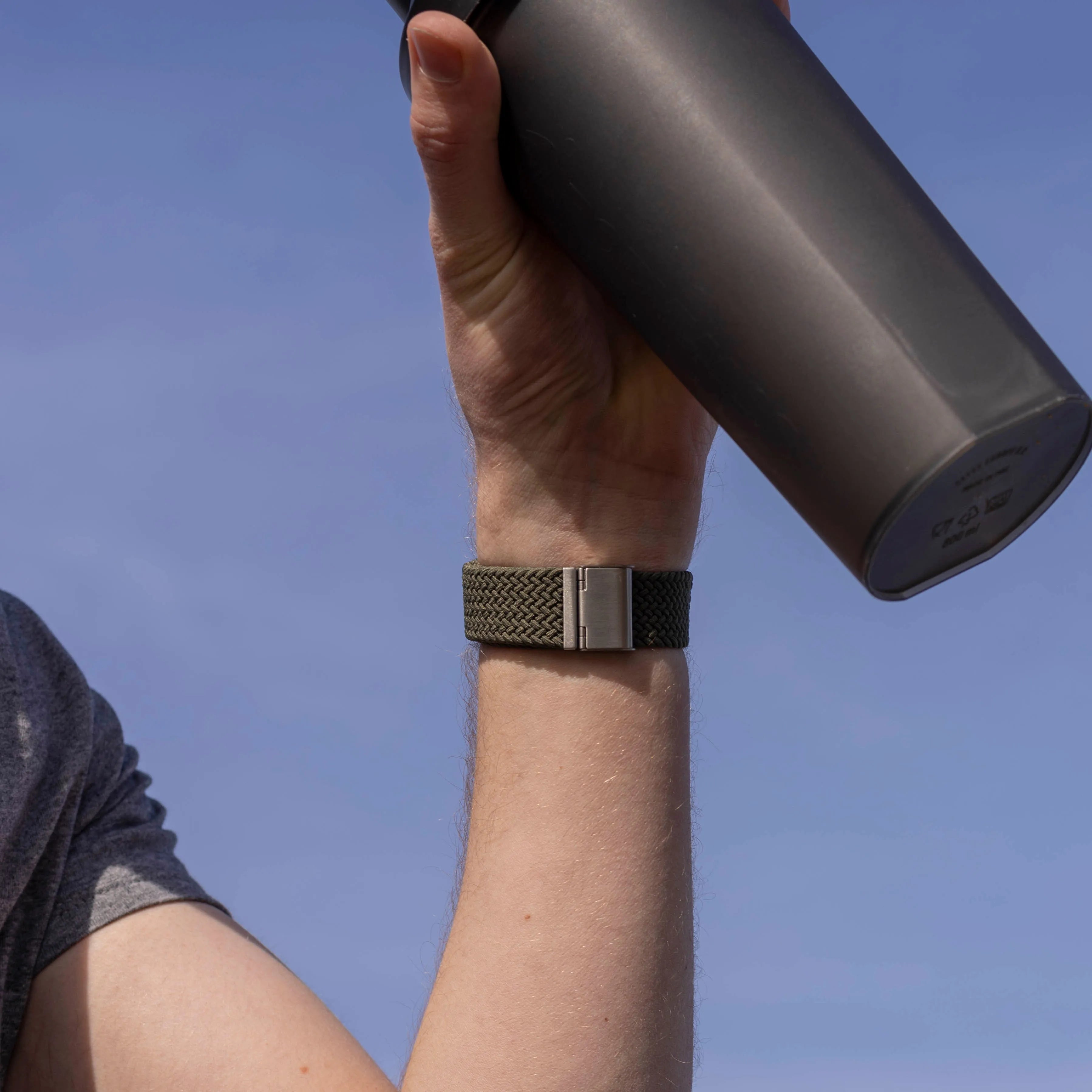 Fitbit Sense Adjustable Braided Strap (Olive Green)