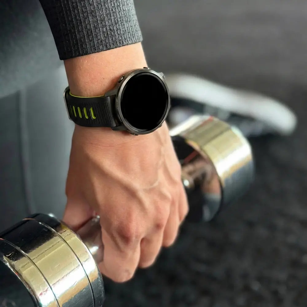 Bandz Bracelet sport avec boucle Garmin Vivomove 3s (noir/jaune)