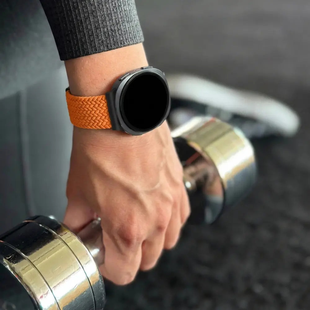 Bandz Samsung Galaxy Watch 8 Classic Magnetic Braided Strap (Orange)