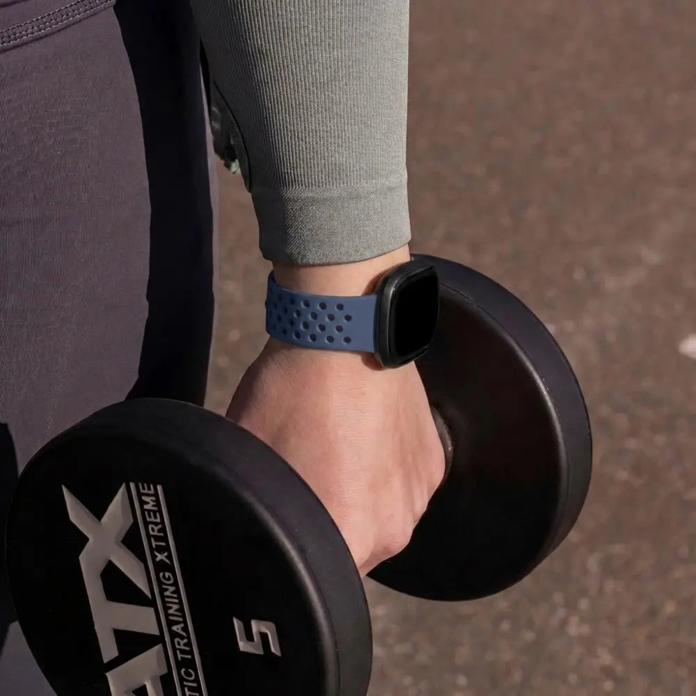 Bandz Fitbit Versa 4 Sport Strap 'Sport Air' (Dark Blue)