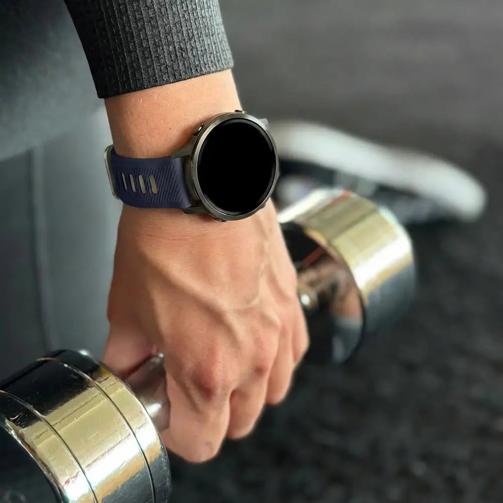 Bandz Garmin Vivomove 3s Sport Strap with Buckle (Dark Blue/Beige)
