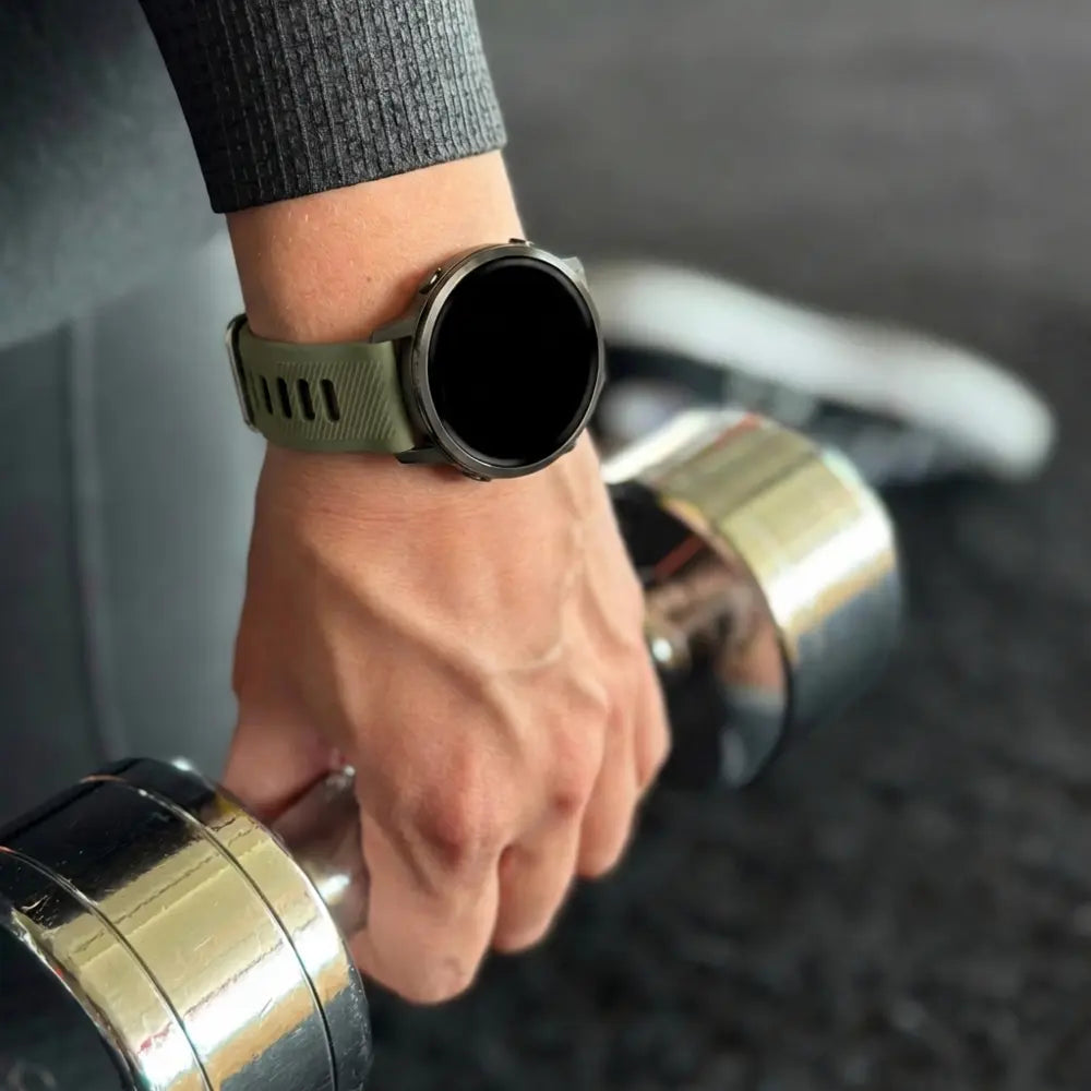 Bandz Bracelet sport avec boucle Garmin Vivomove 3s (vert olive/noir)