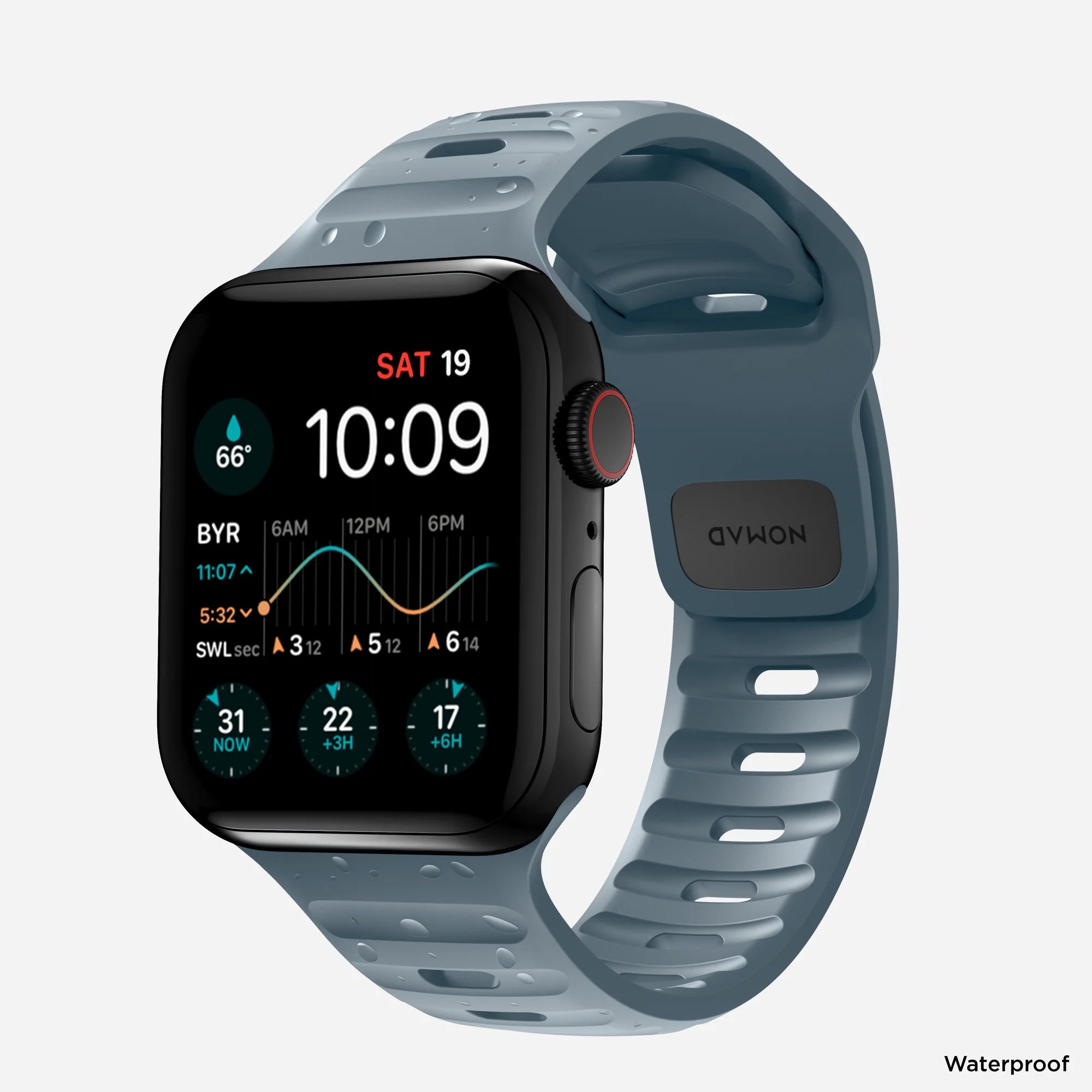 Nomad Bracelet silicone sport Apple Watch (bleu marine)