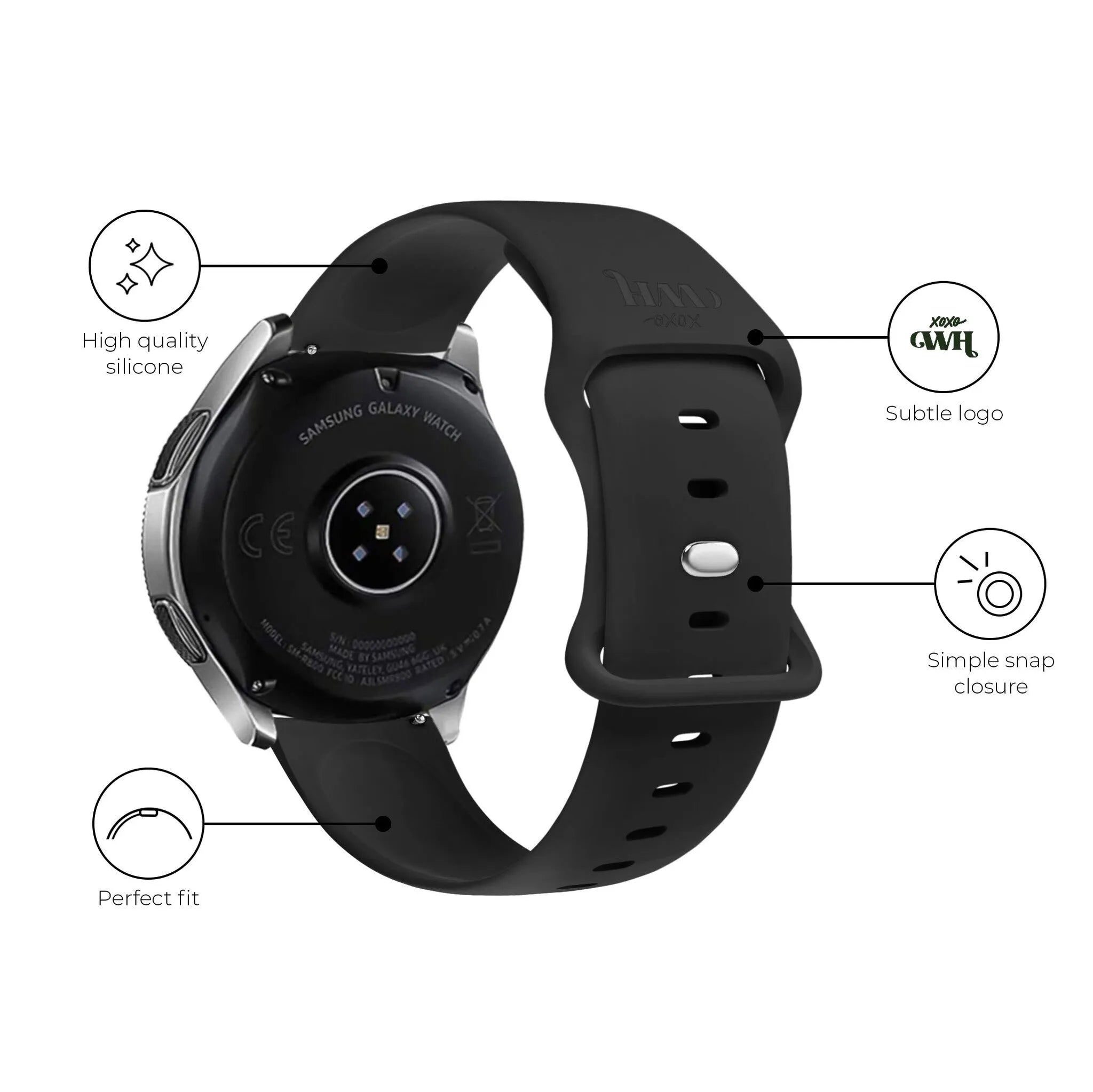 Bracelet silicone xoxo Wildhearts Polar Pacer (noir)
