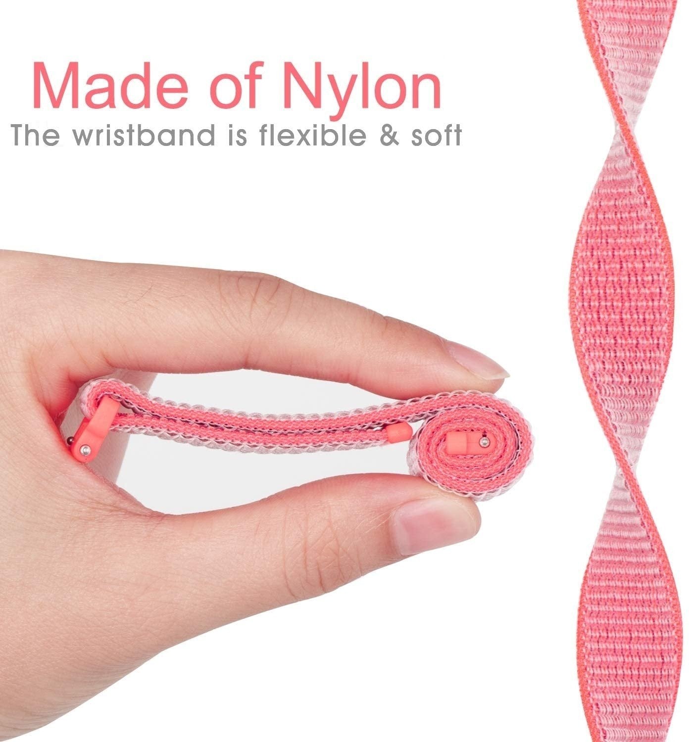 Bracelet Nylon Huawei Watch GT 5 41mm (rose/rouge)
