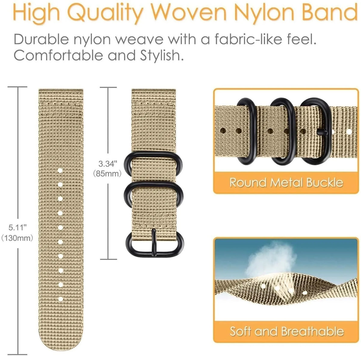 Nylon Buckle Strap, khaki, promotional banner