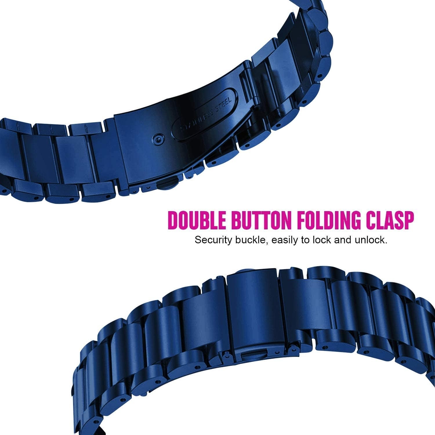 Bracelet acier Amazfit Cheetah 2 Ultra (bleu)