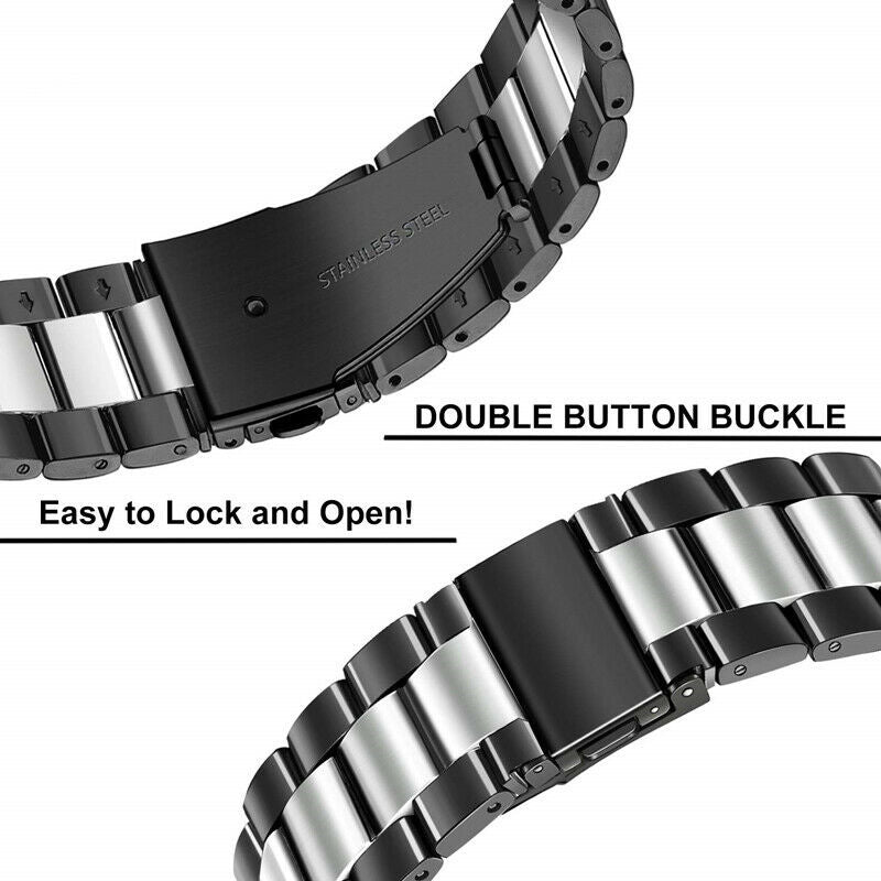 Bracelet acier Huawei Watch GT 7 - 46mm (noir/argent)