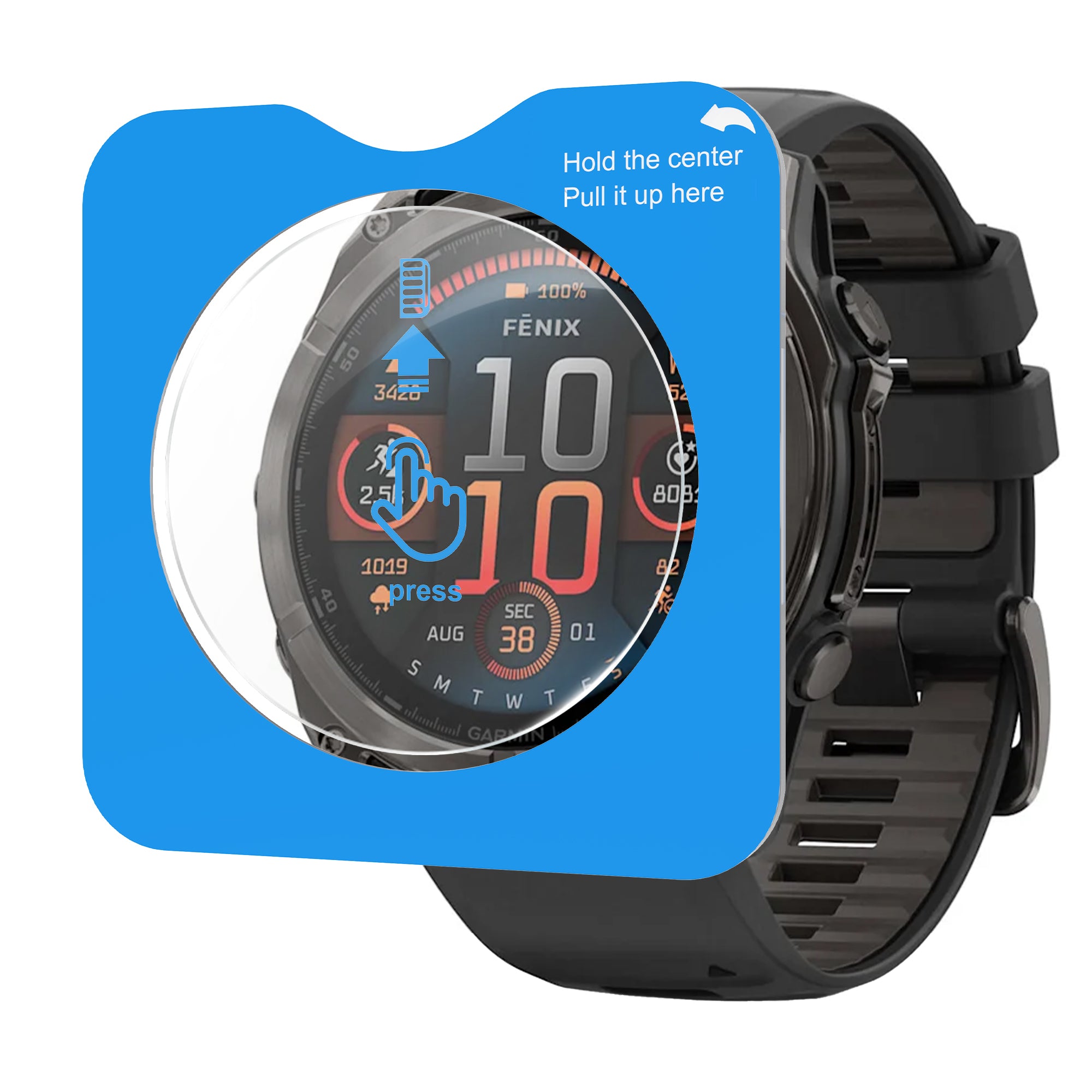 Protection d'écran avec outil de pose en un clic - Garmin Fenix 8 - 51mm