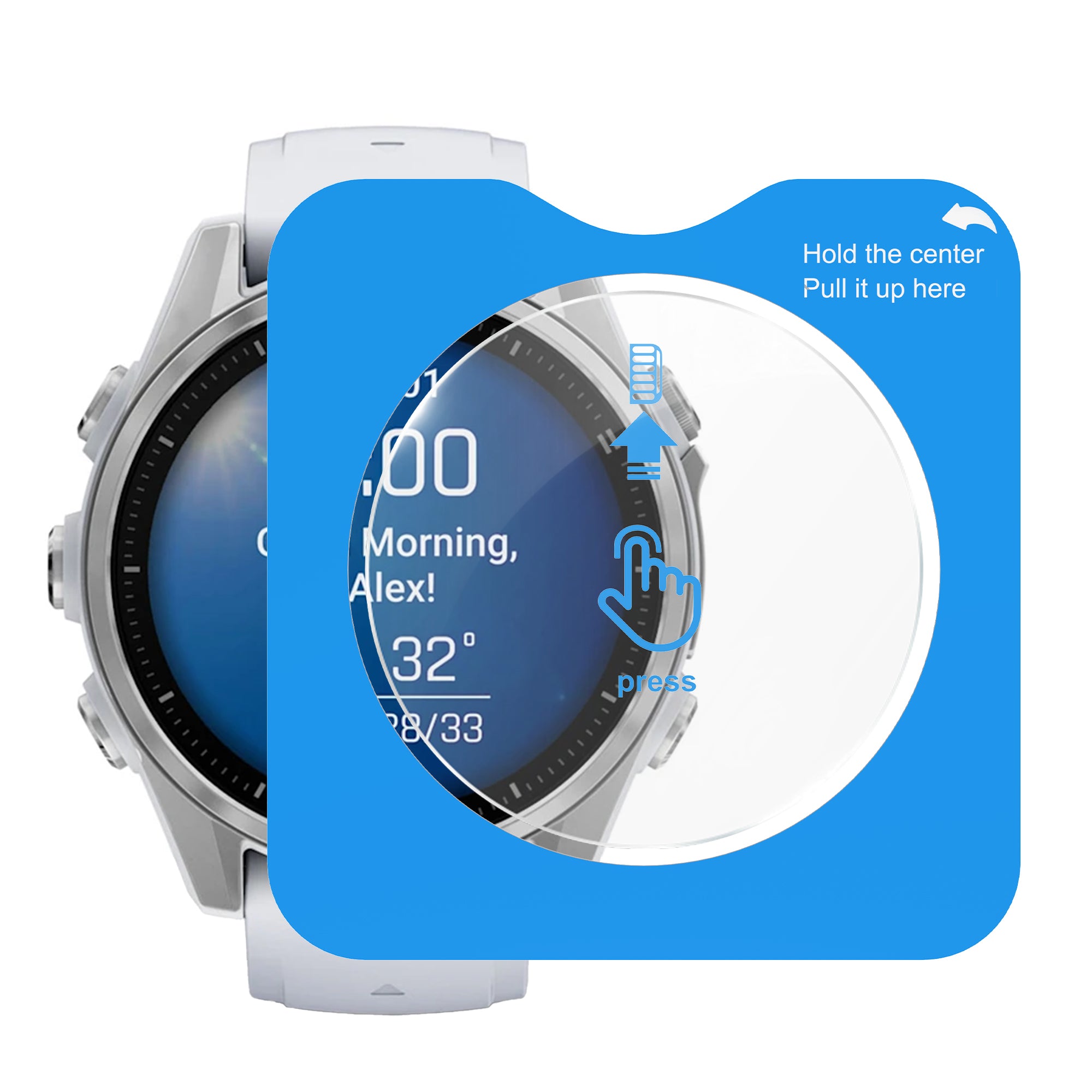 Protection d'écran avec outil de pose en un clic - Garmin Fenix 8 - 43mm