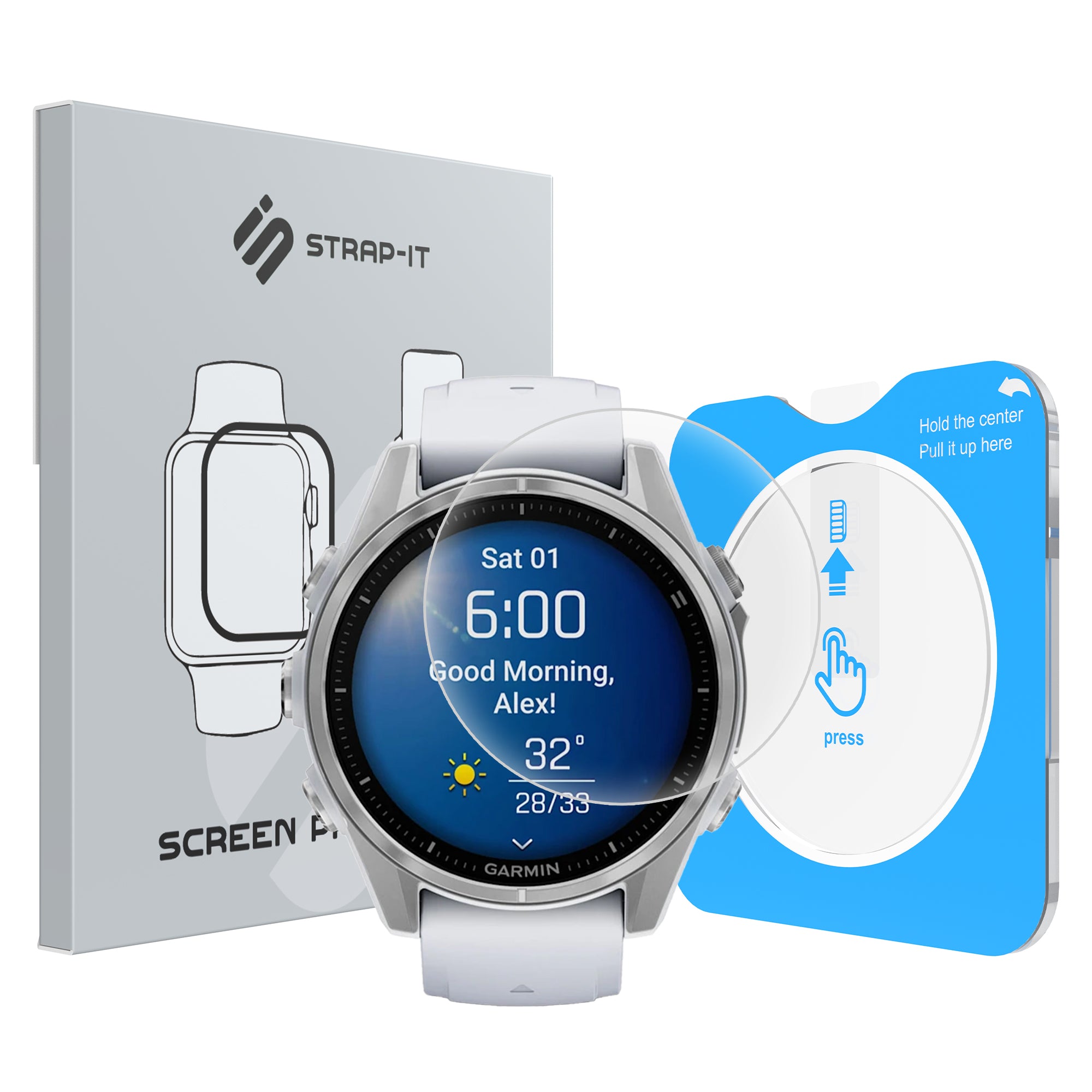 Protection d'écran avec outil de pose en un clic - Garmin Fenix 8 - 43mm