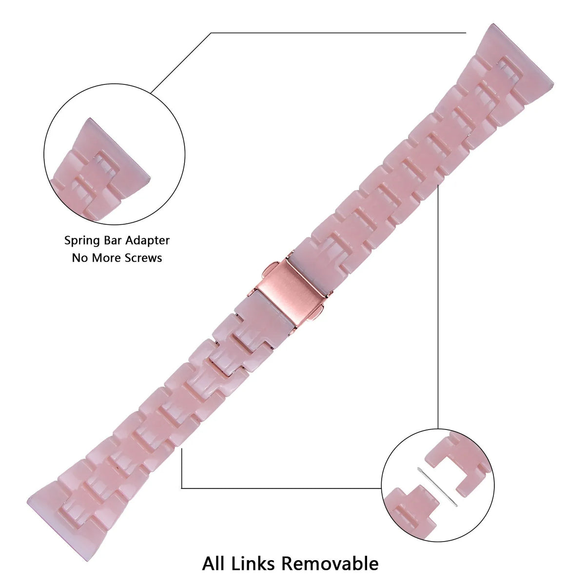 Bracelet résine Amazfit GTR Mini (rose)