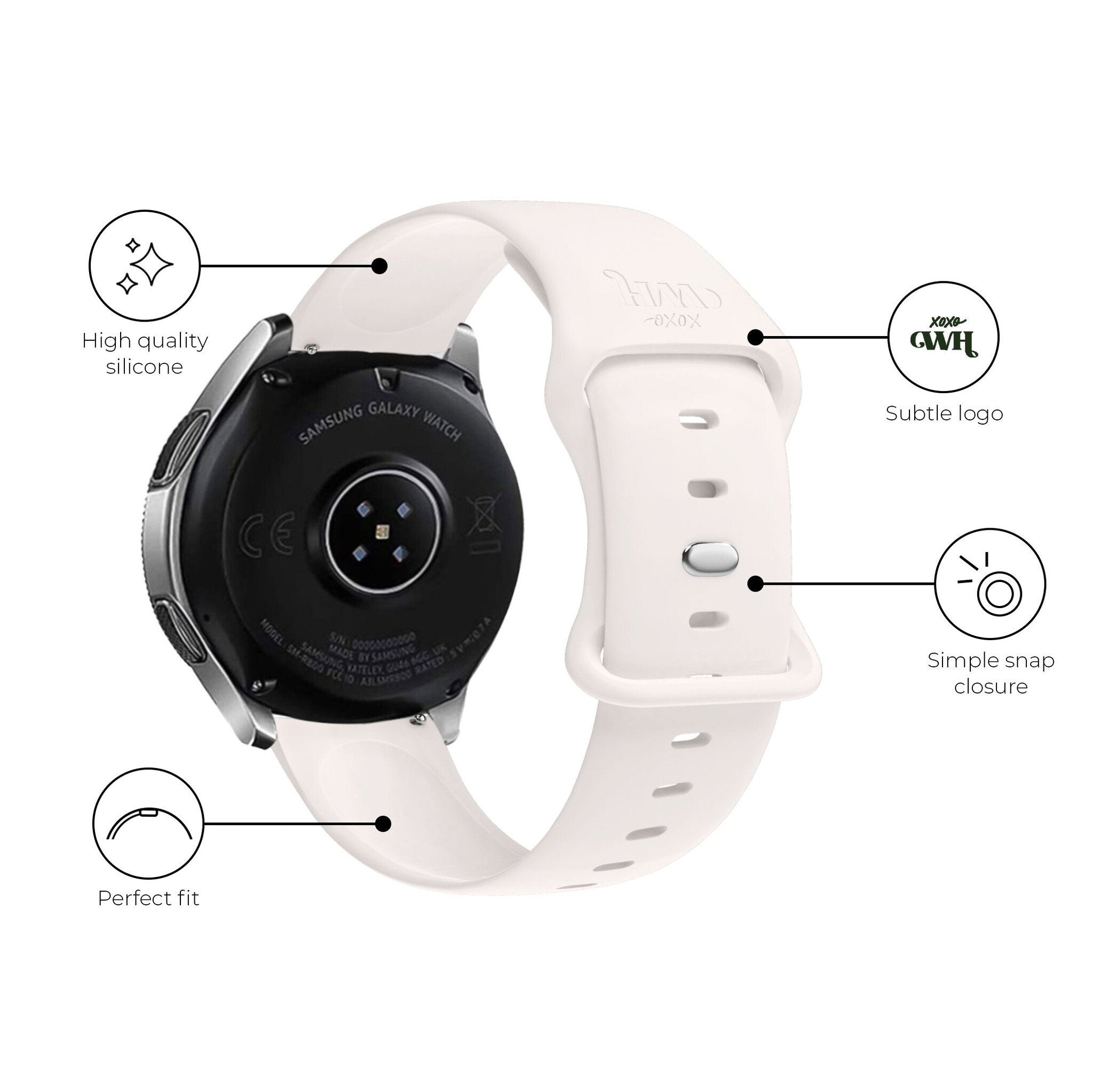 Bracelet silicone xoxo Wildhearts Samsung Gear S3 (beige)