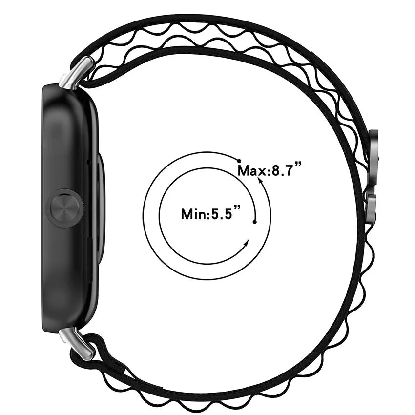 Bracelet nylon Alpine Xiaomi Smart Band 9 Pro (noir)