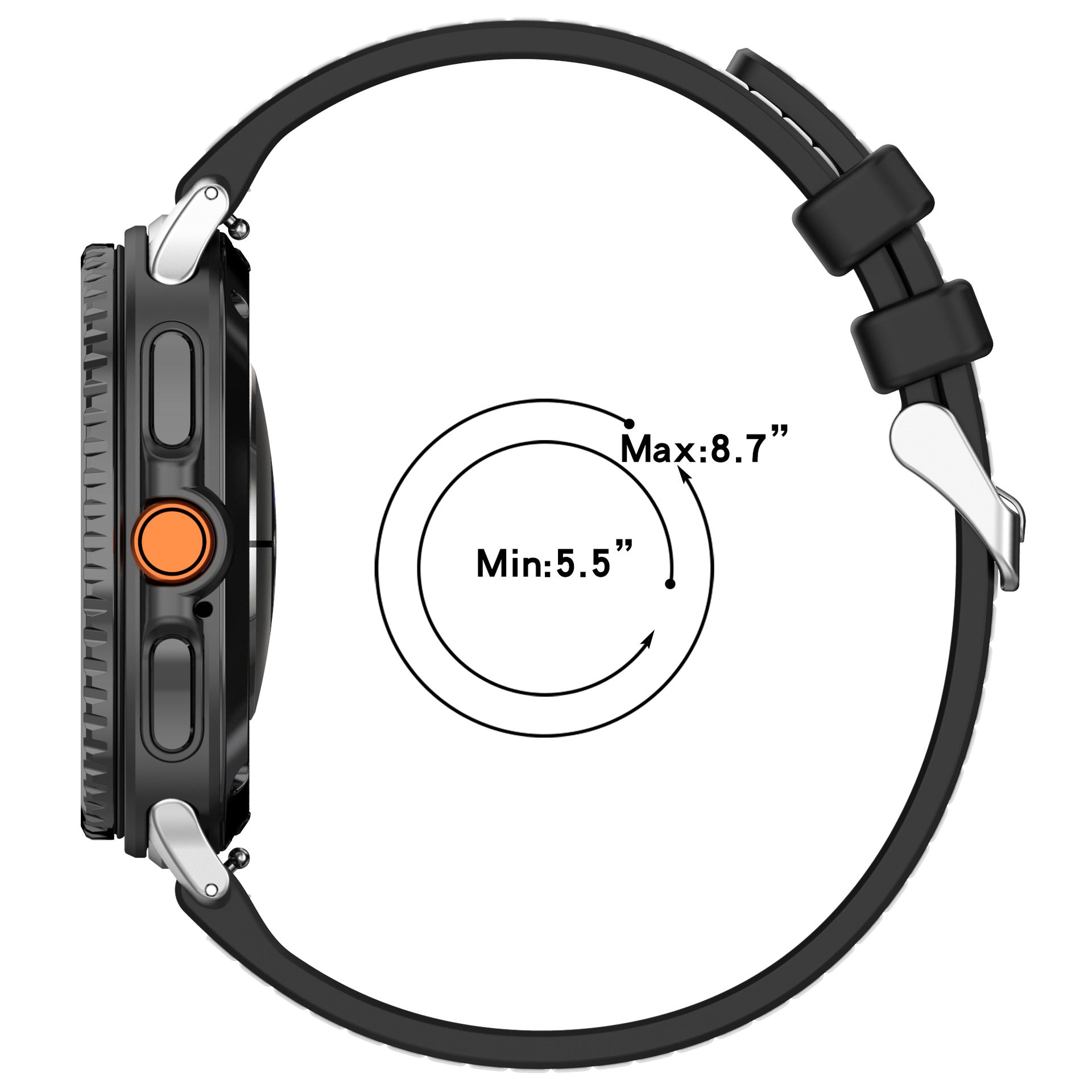 Bracelet nylon hybride Samsung Galaxy Watch 8 - 44mm (noir)