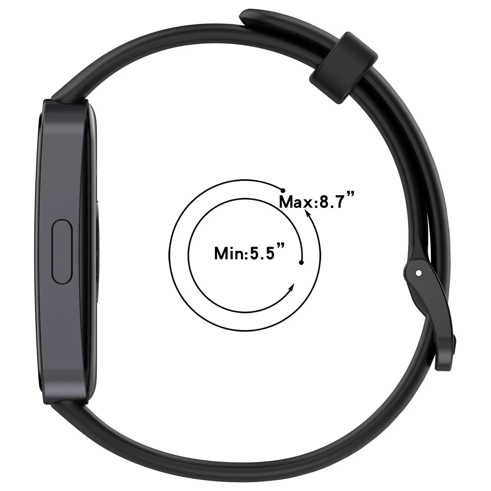 Bracelet silicone classique Huawei Band 8 (noir)