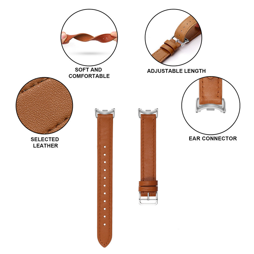 Bracelet en cuir Xiaomi Smart Band 9 (marron)
