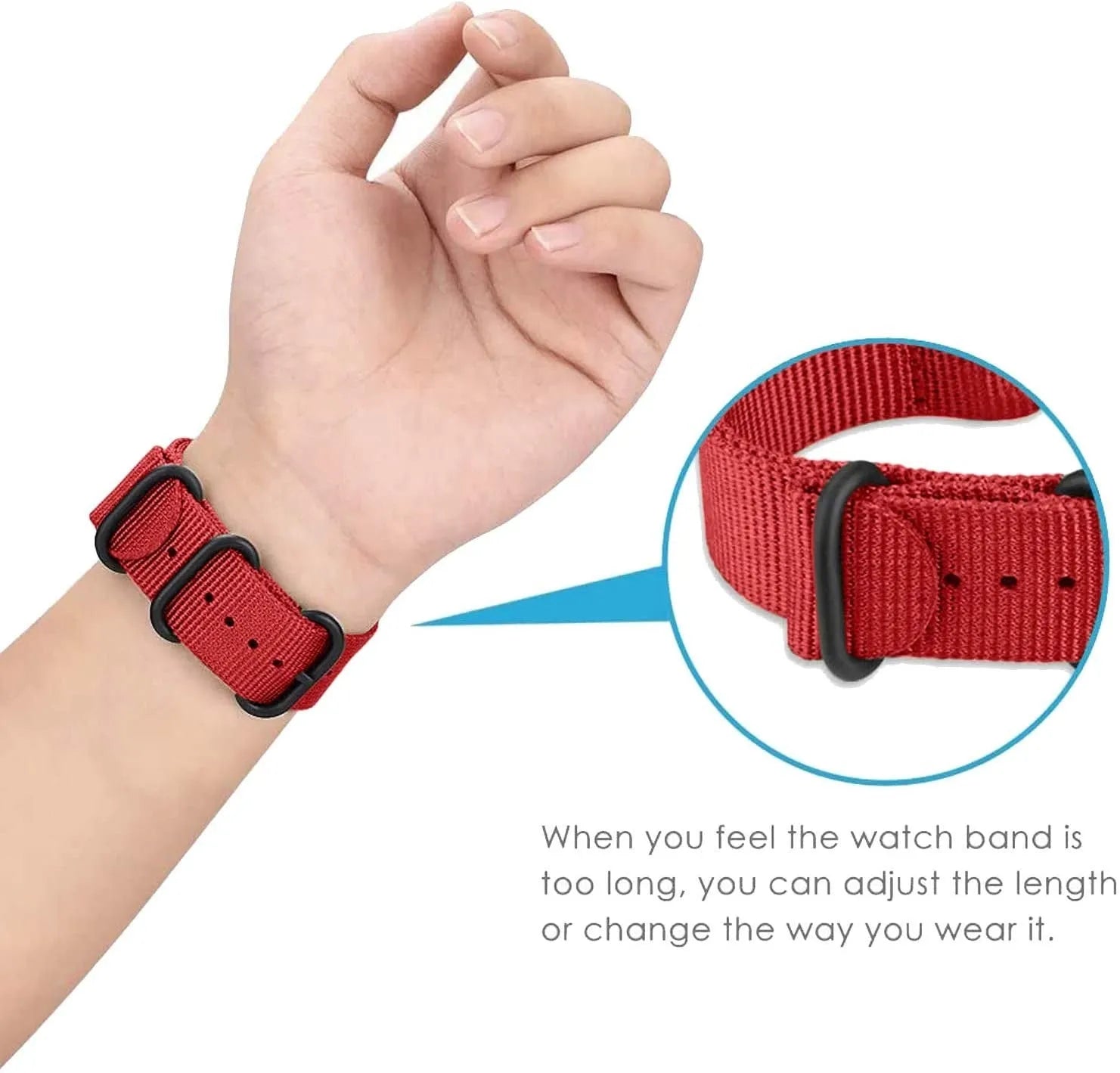 Bracelet nylon à boucle Suunto Nautic S (rouge)
