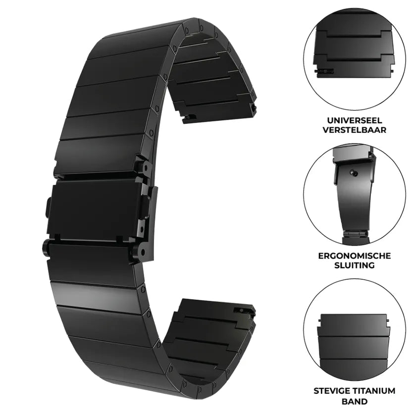 Bracelet titane Premium Huawei Watch GT 5 Pro - 46mm (noir)
