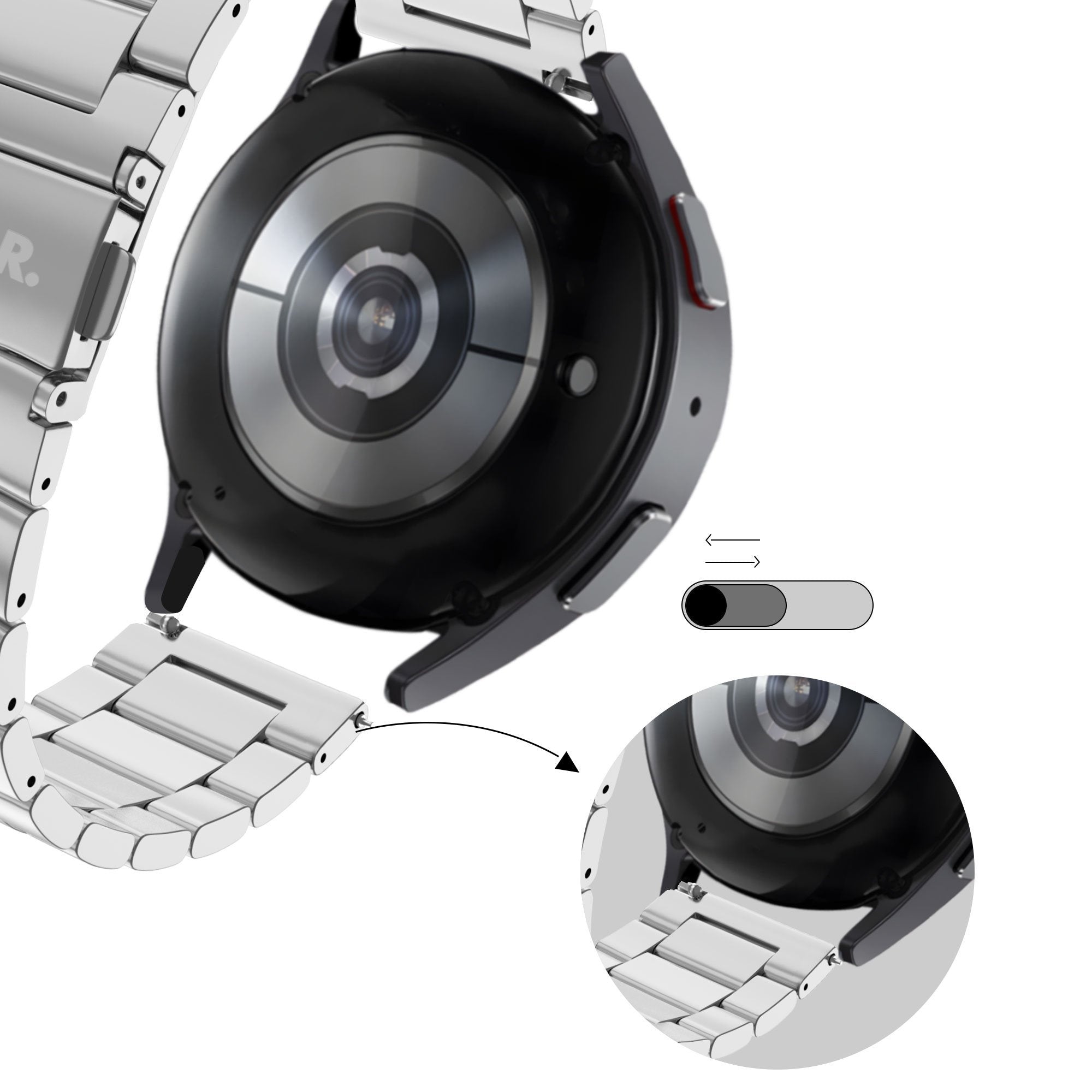 BALR Bracelet acier Samsung Galaxy Watch 6 44mm (argent)