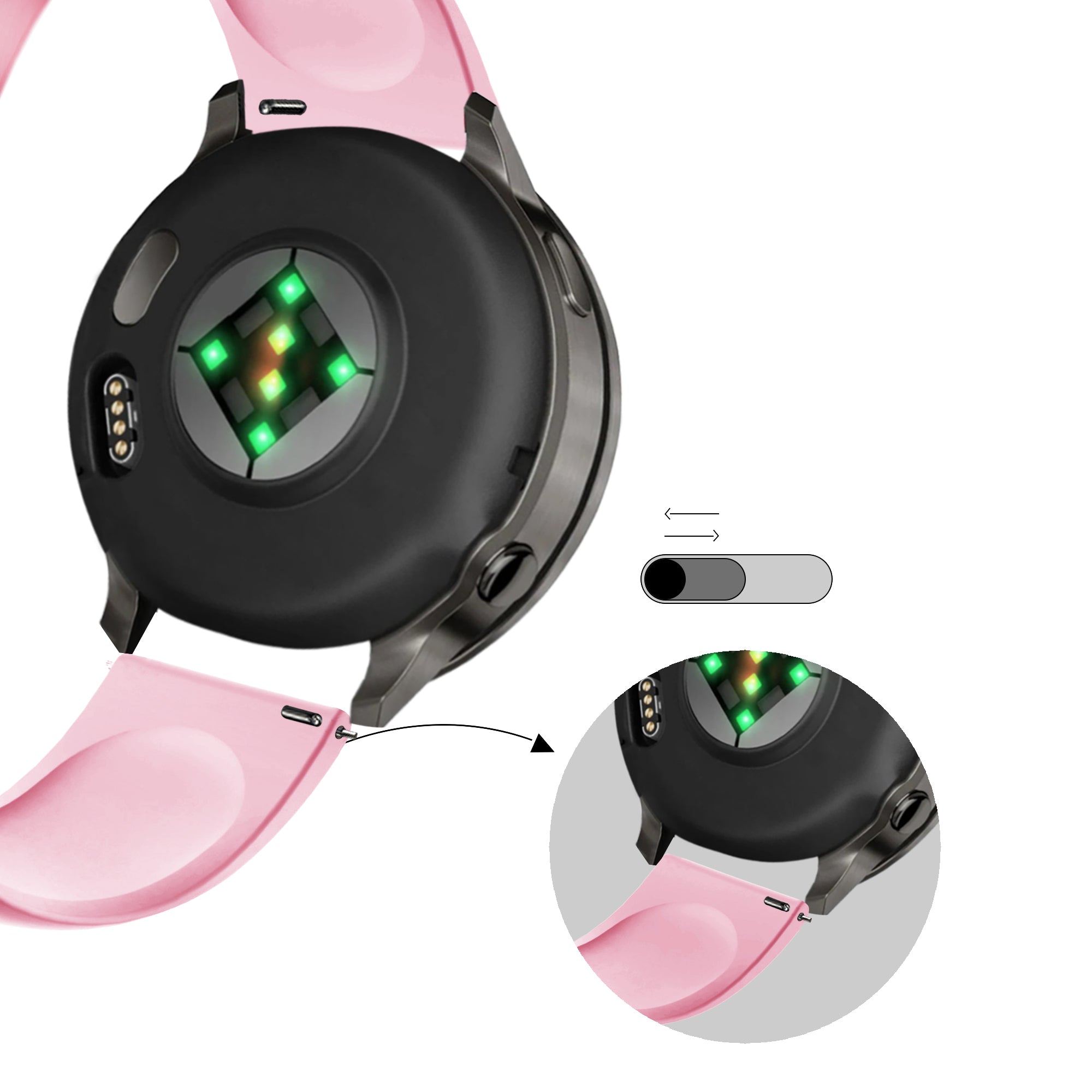 Bandz Bracelet sport 'Deluxe' Garmin Venu SQ (rose)