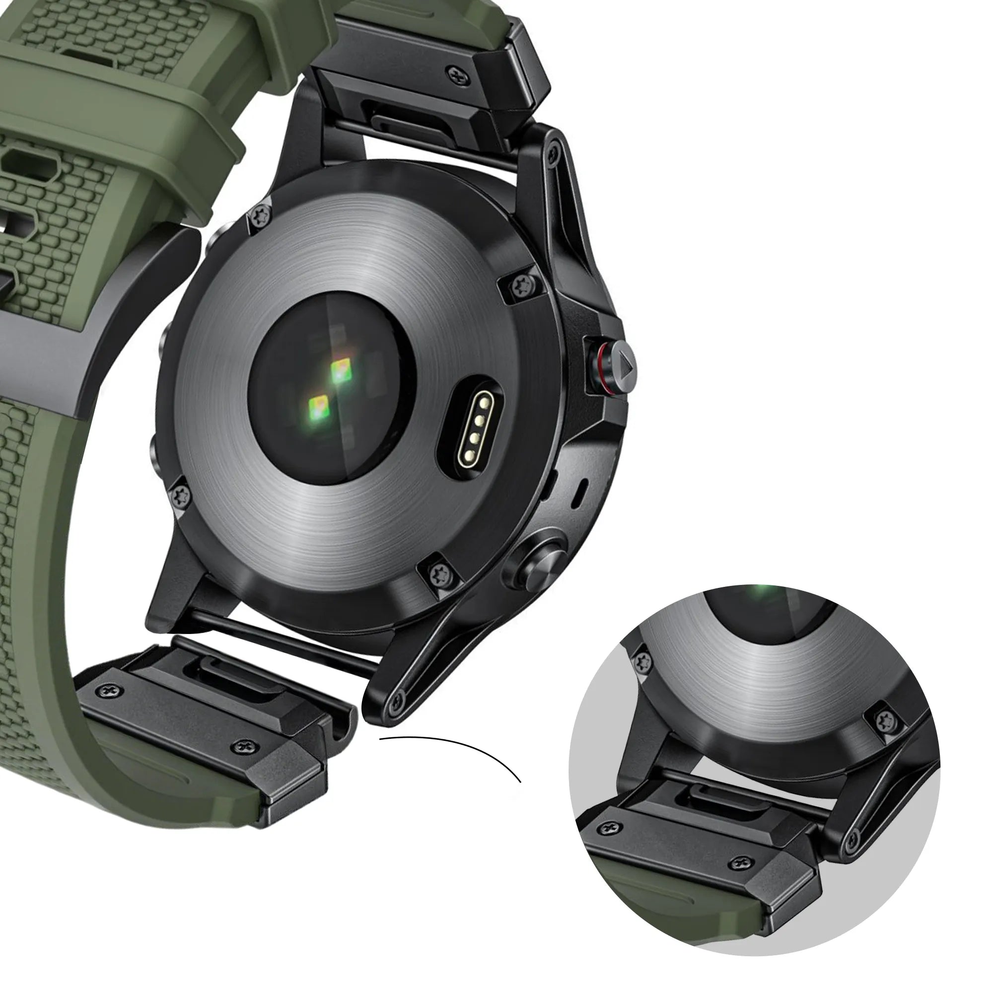 Bandz Bracelet silicone 'Explorer' Garmin MARQ (verte)