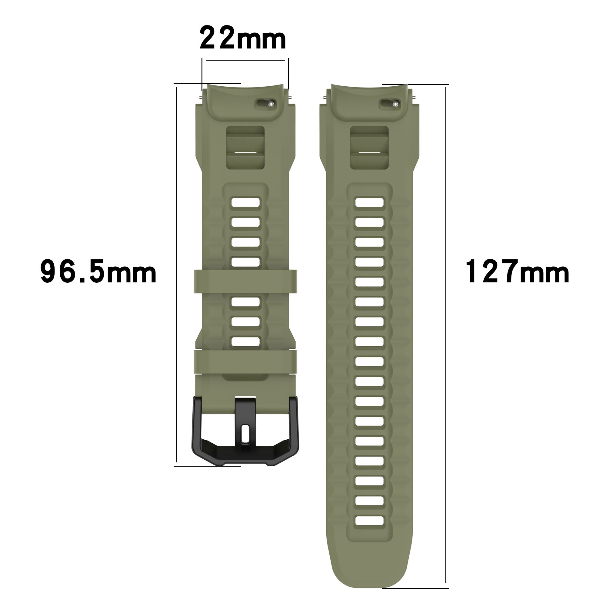 Amazfit T-Rex 3 Pro - 48mm Silicone Strap (Dark Green)