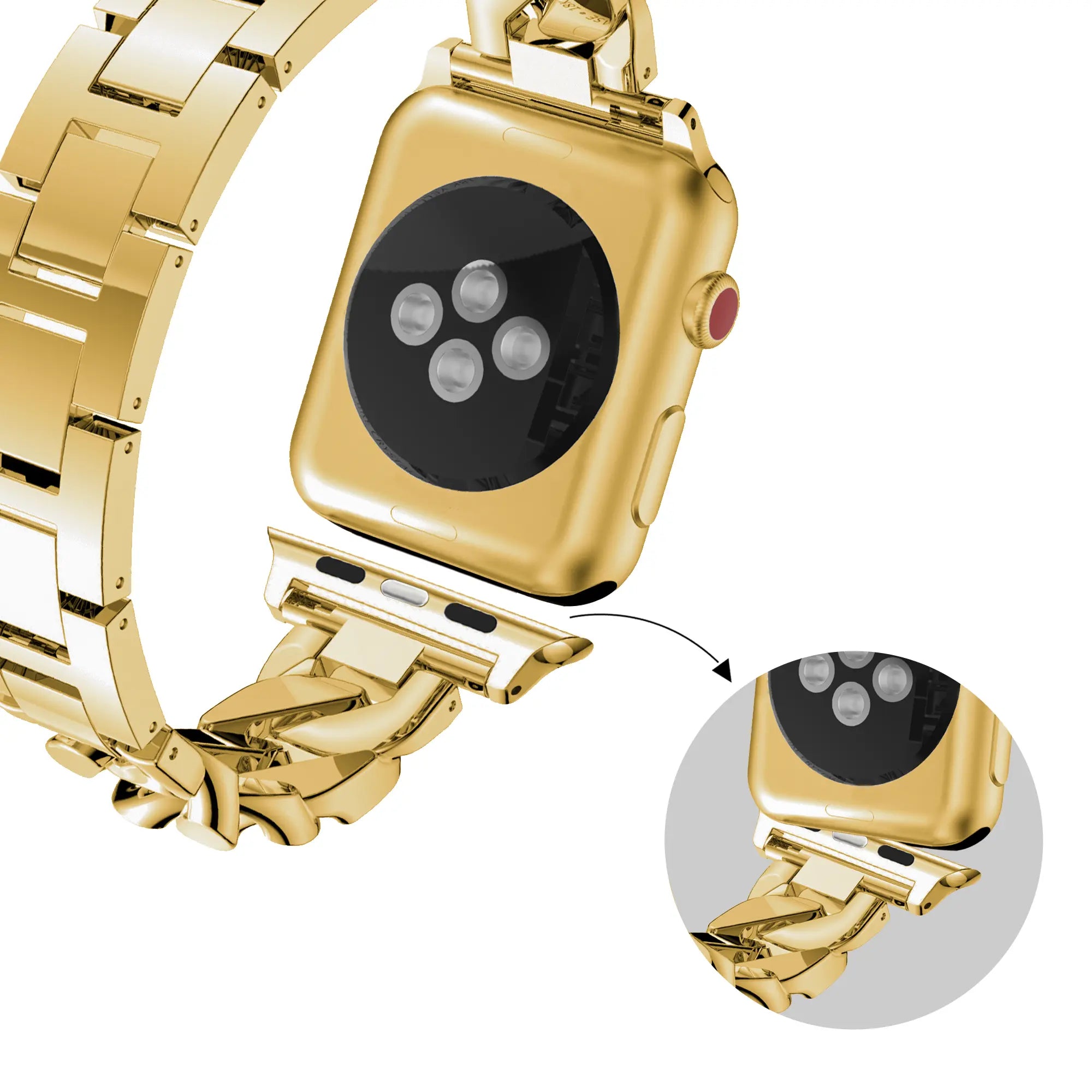 Bandz Bracelet chain diamond Apple Watch (or)