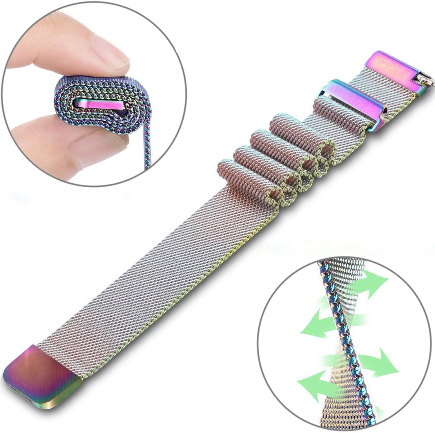 Bracelet milanais Garmin Vivoactive 4 (nacré)